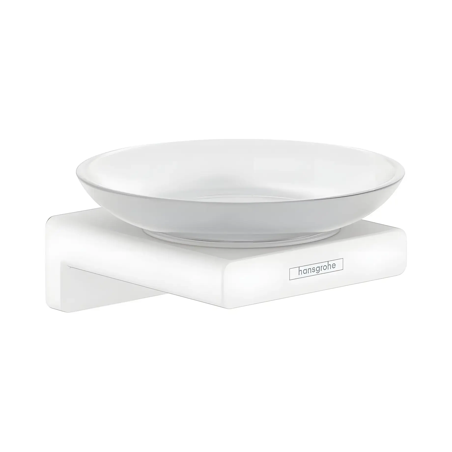 Мильниця AddStoris Hansgrohe 41746700 White Matt — вид на білому тлі
