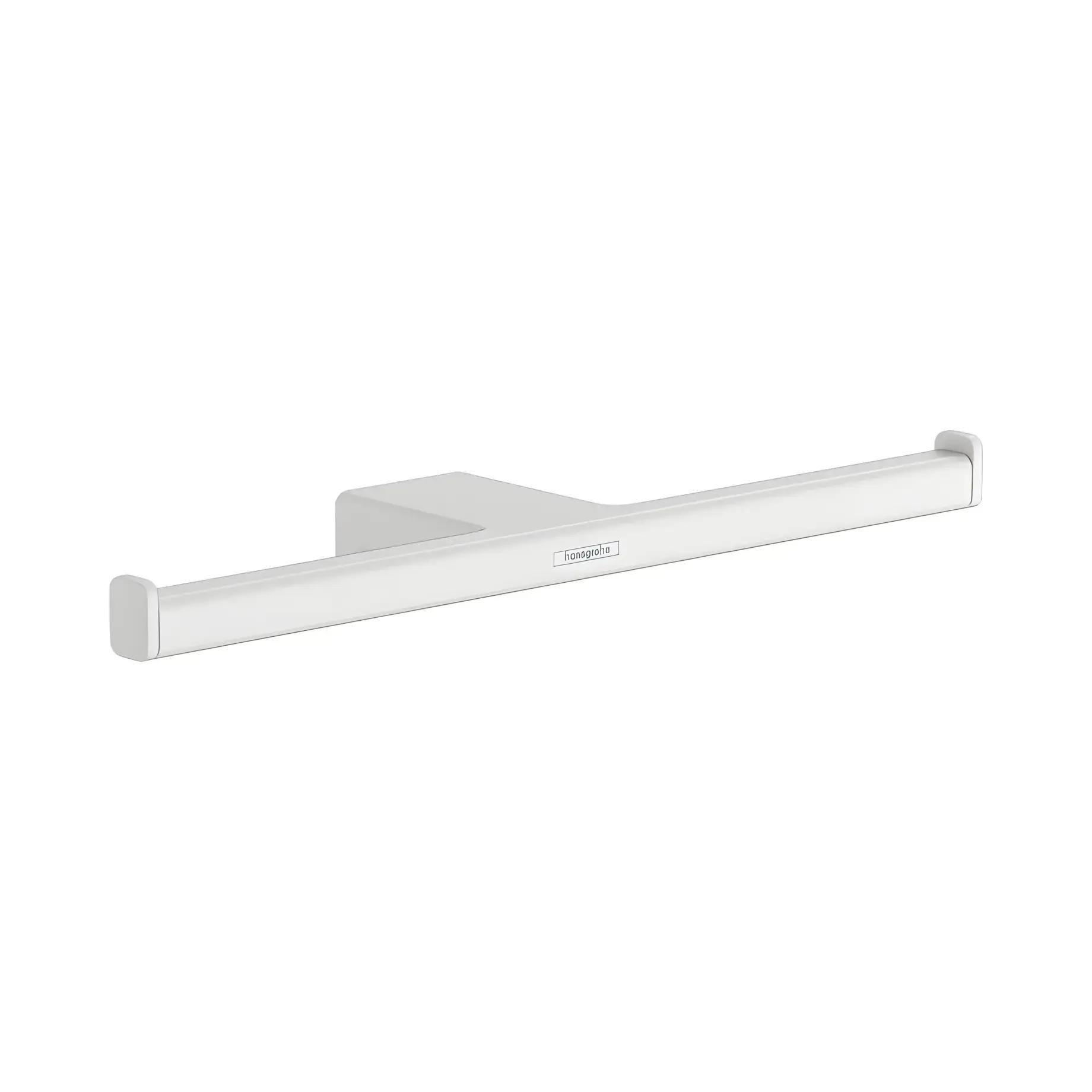 Тримач для туалетного паперу подвійний AddStoris Hansgrohe 41748700 White Matt — вид на білому тлі