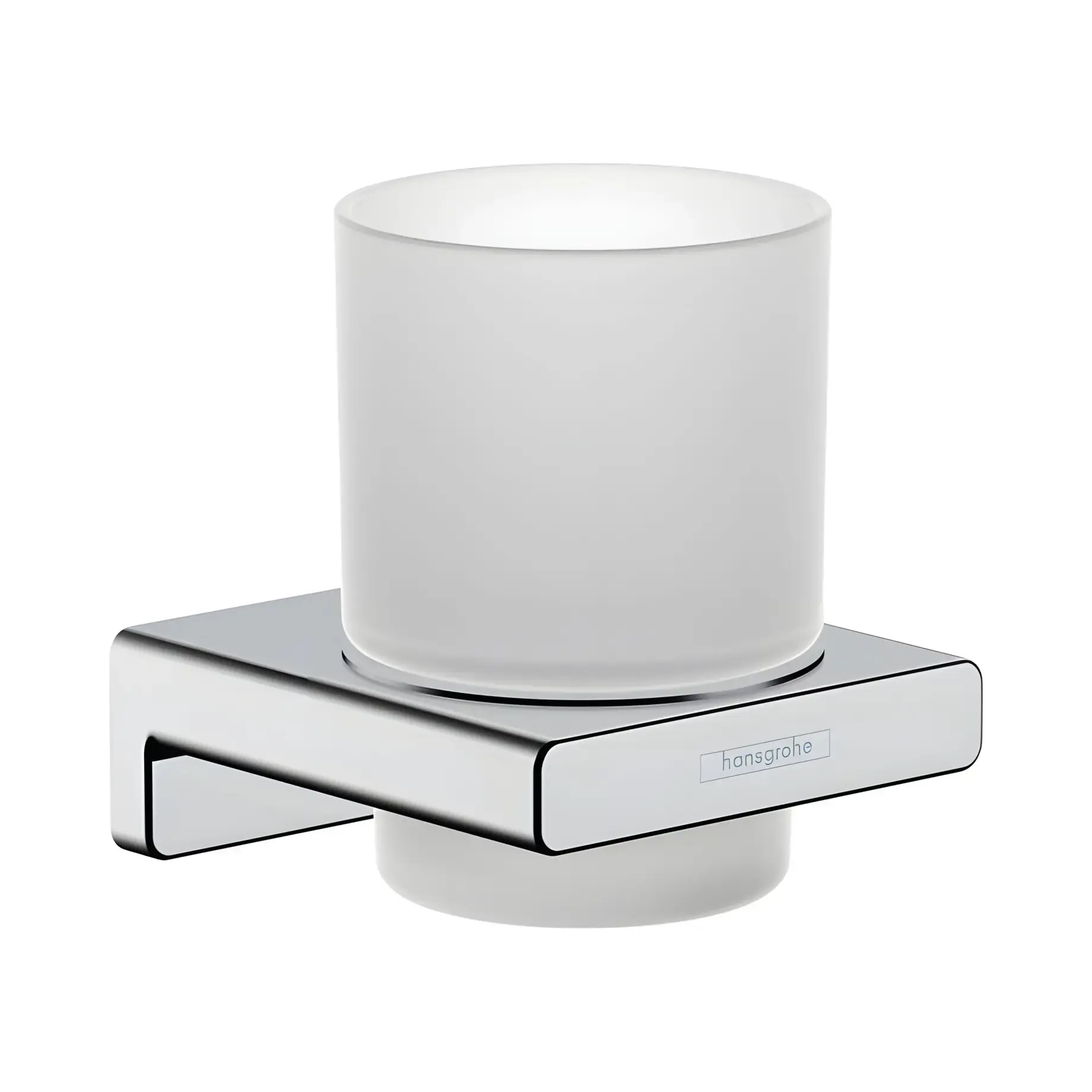 Склянка для зубних щіток AddStoris Hansgrohe 41749000 Chrome — вид на білому тлі
