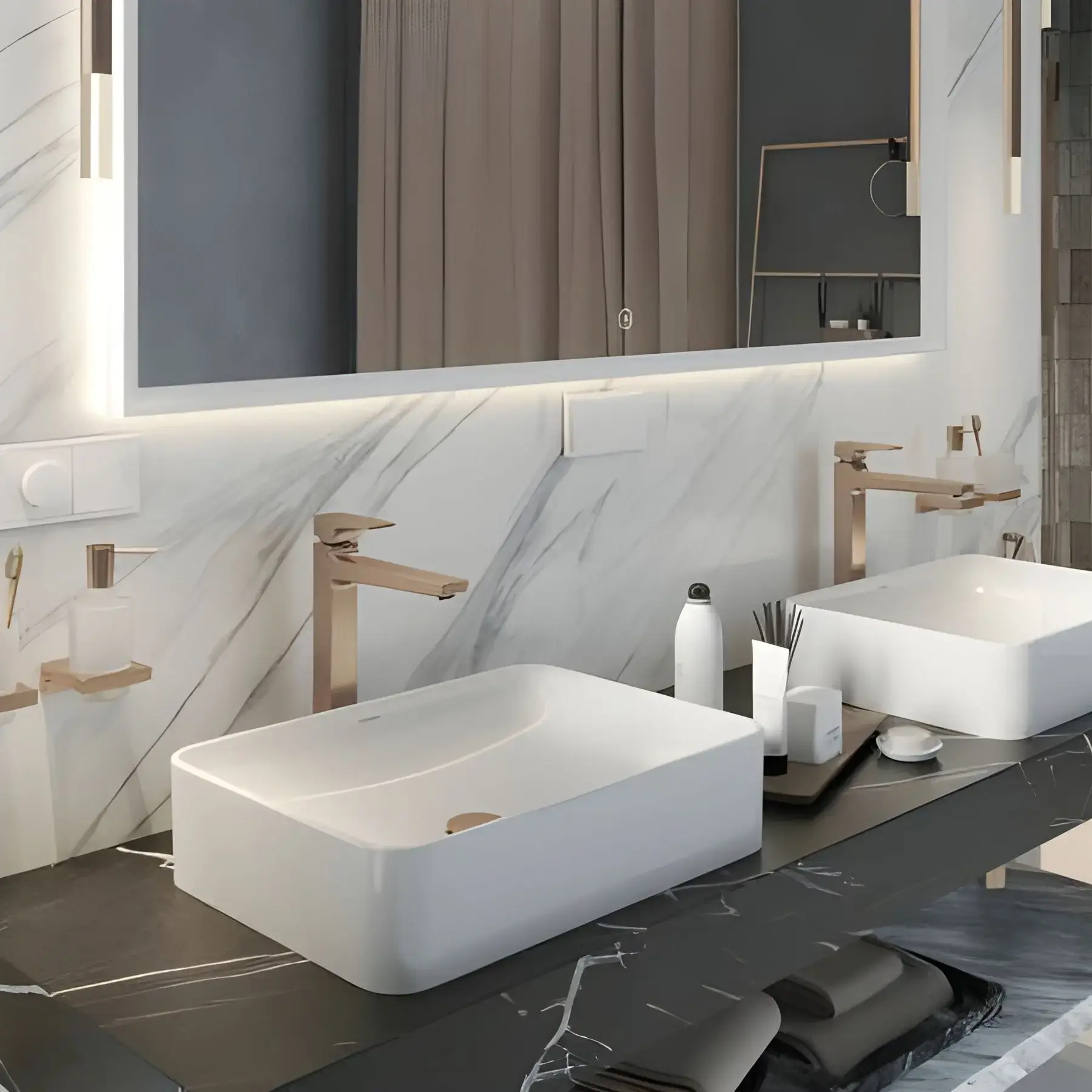 Склянка для зубних щіток AddStoris Hansgrohe 41749140 Brushed Bronze — бічний ракурс