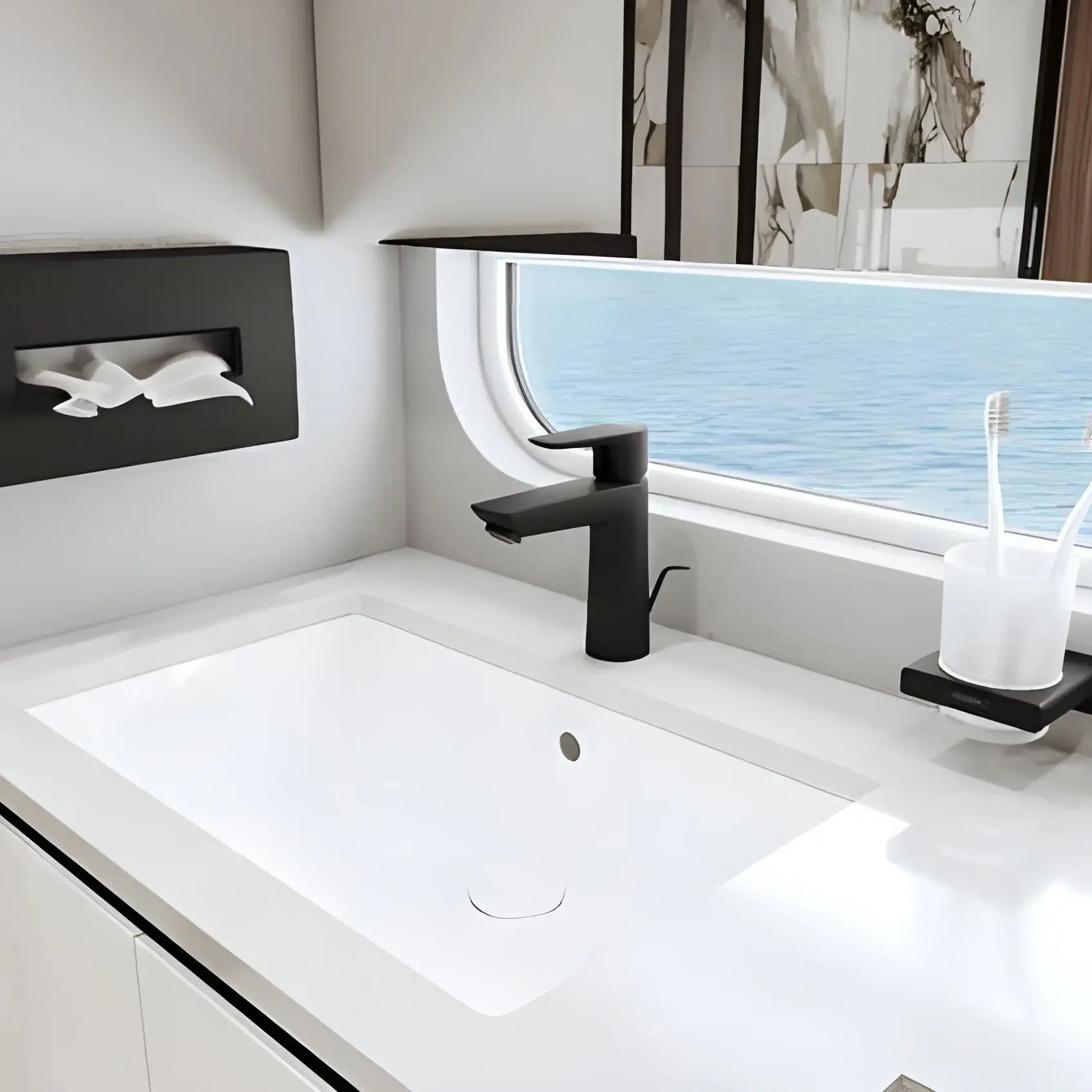 Склянка для зубних щіток AddStoris Hansgrohe 41749670 Matt Black — вид спереду