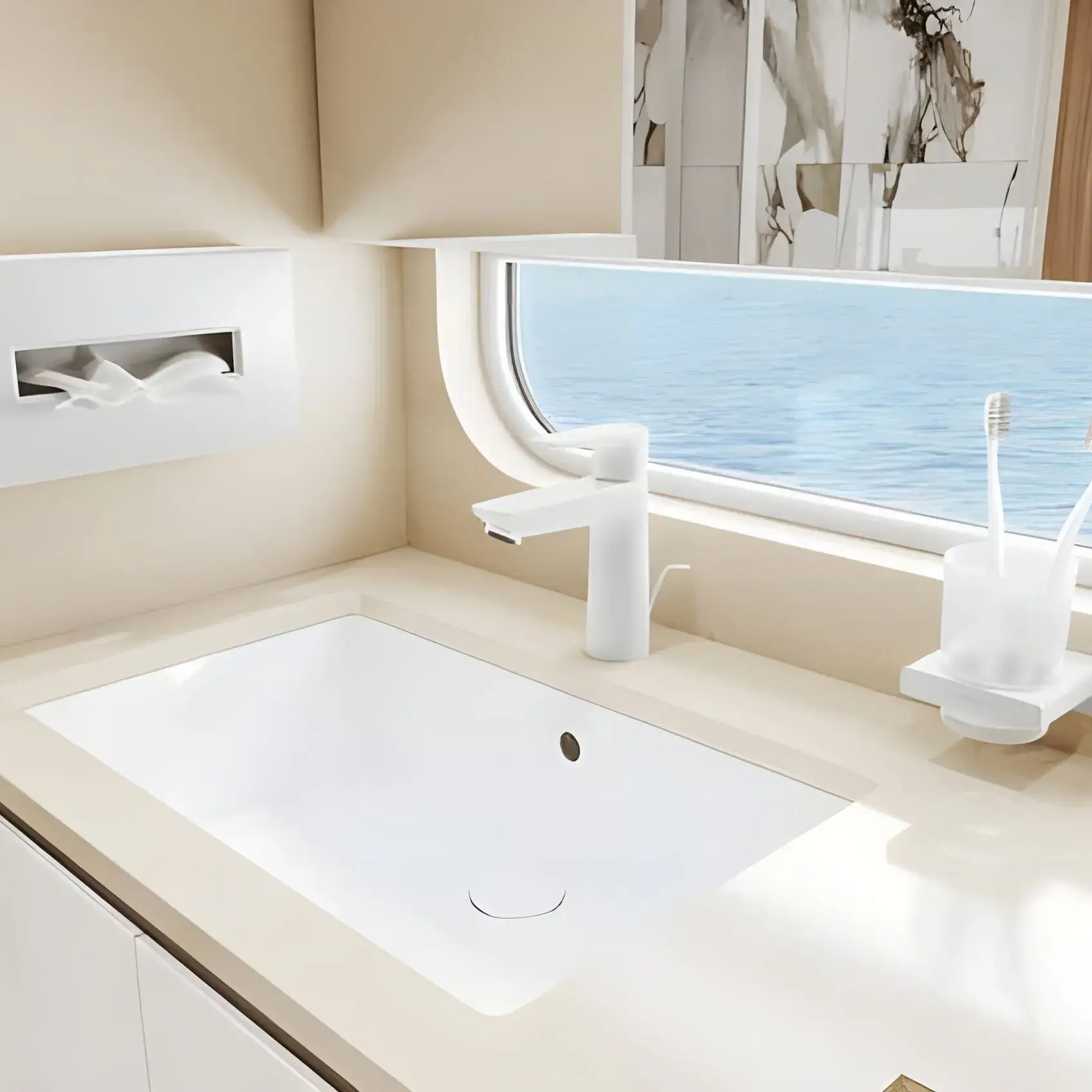 Склянка для зубних щіток AddStoris Hansgrohe 41749700 White Matt — вид спереду