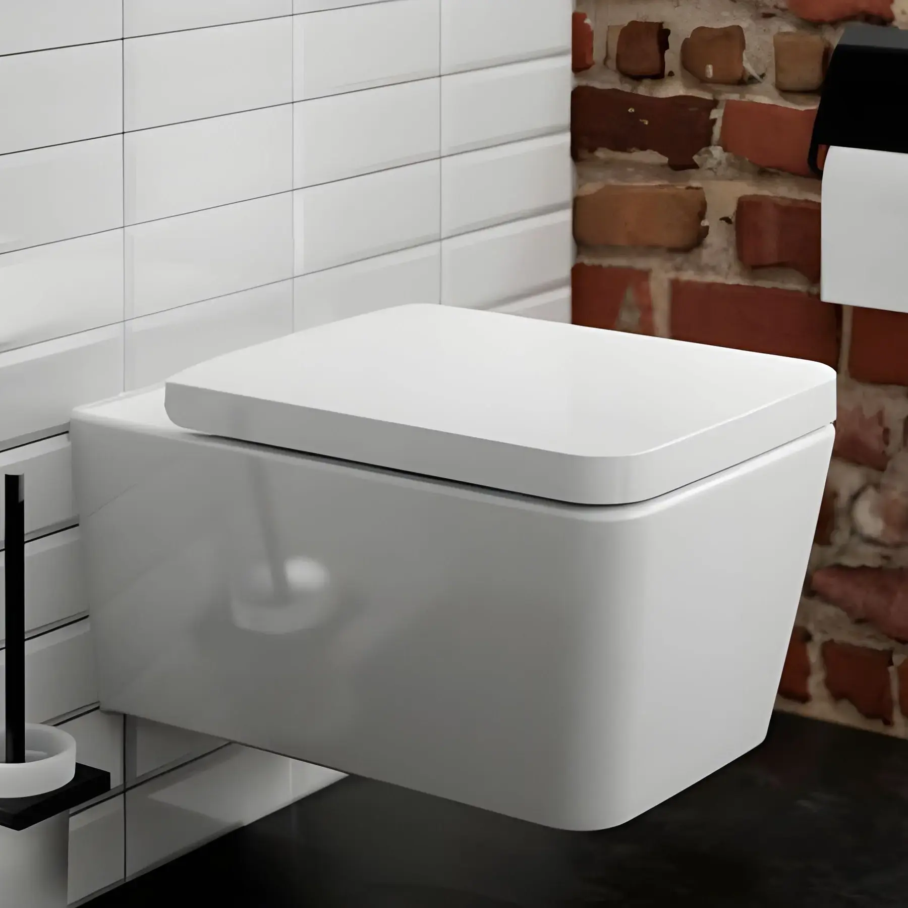Йоржик AddStoris Hansgrohe 41752670 Matt Black — бічний ракурс