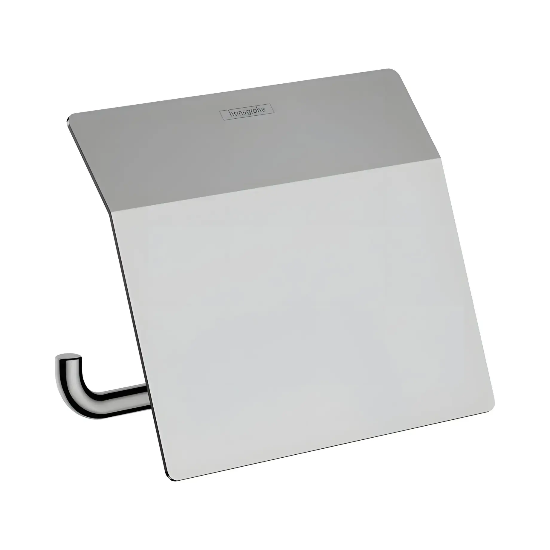 Тримач для туалетного паперу з кришкою AddStoris Hansgrohe 41753000 Chrome — вид на білому тлі