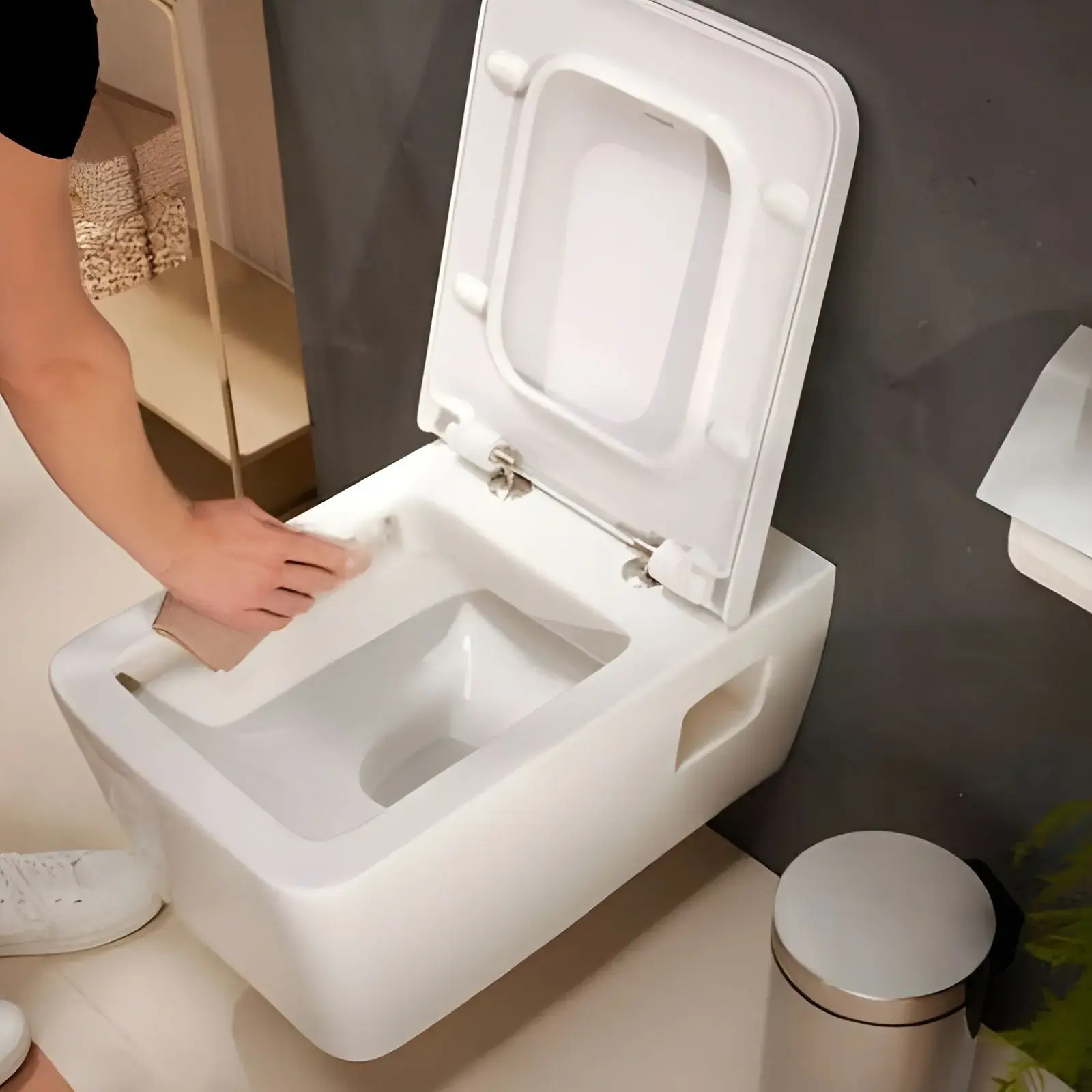 Тримач для туалетного паперу з кришкою AddStoris Hansgrohe 41753000 Chrome — вид спереду
