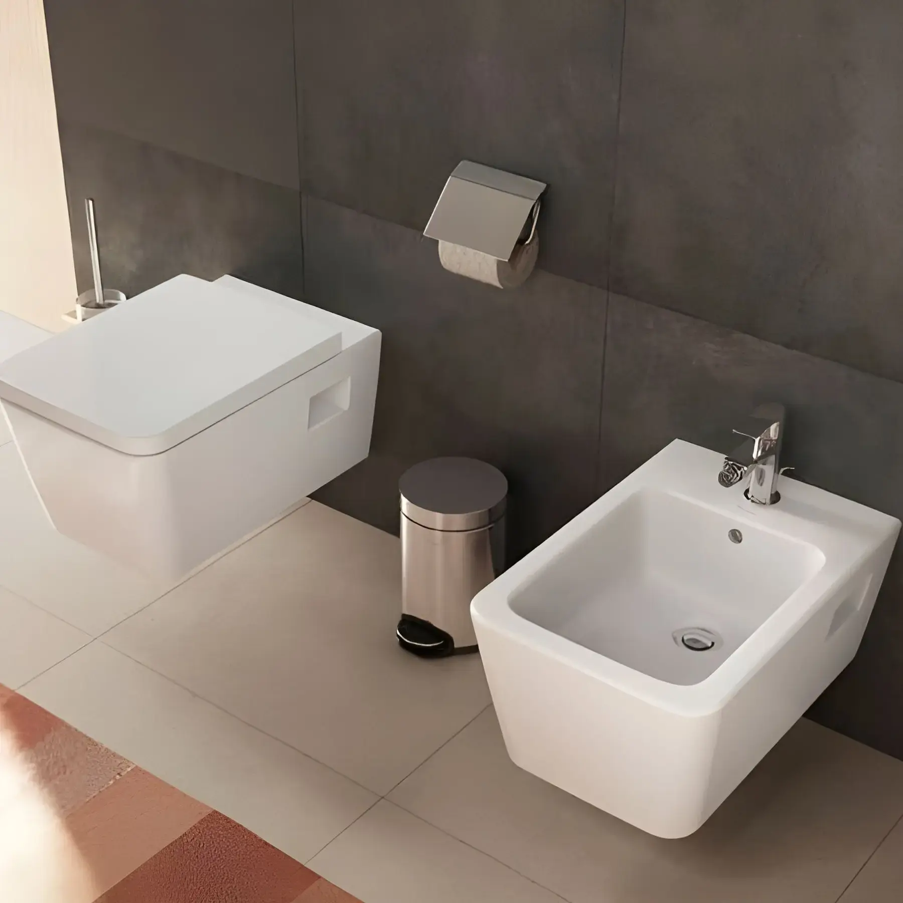 Тримач для туалетного паперу з кришкою AddStoris Hansgrohe 41753000 Chrome — вид згори