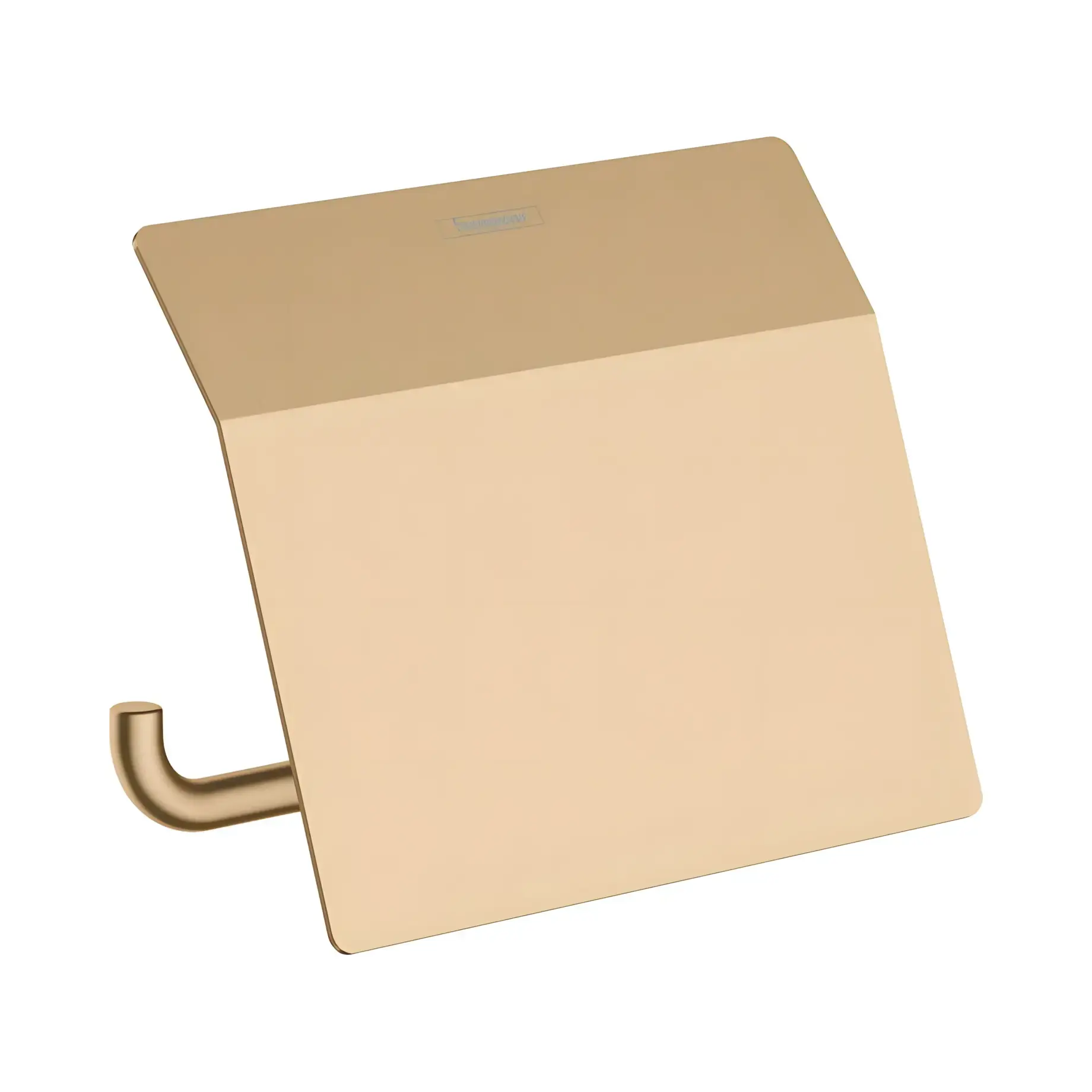Тримач для туалетного паперу з кришкою AddStoris Hansgrohe 41753140 Brushed Bronze — вид на білому тлі