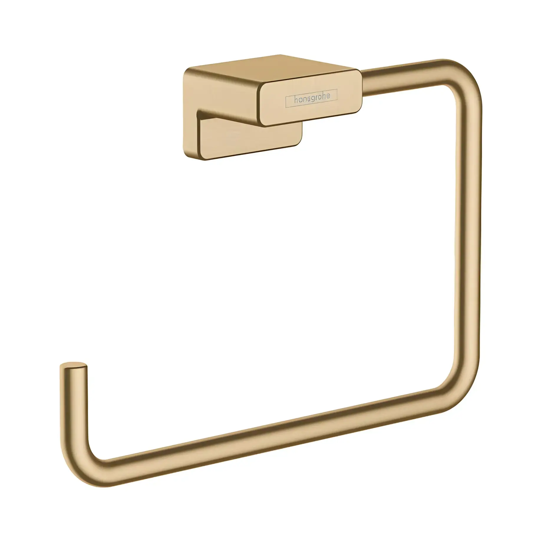 Тримач для рушника AddStoris Hansgrohe 41754140 Brushed Bronze — вид на білому тлі
