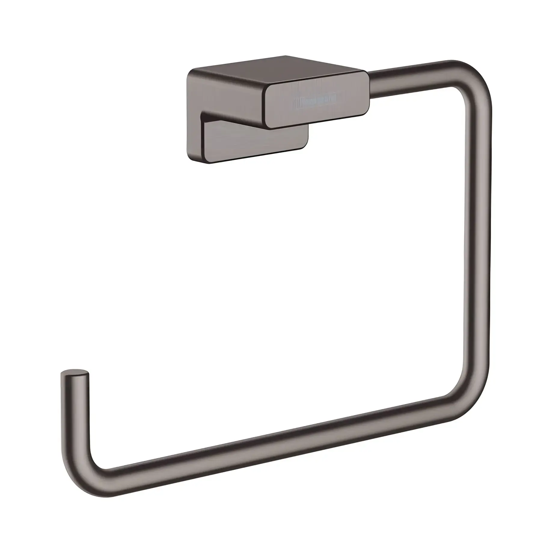 Тримач для рушника AddStoris Hansgrohe 41754340 Brushed Black Chrome — вид на білому тлі