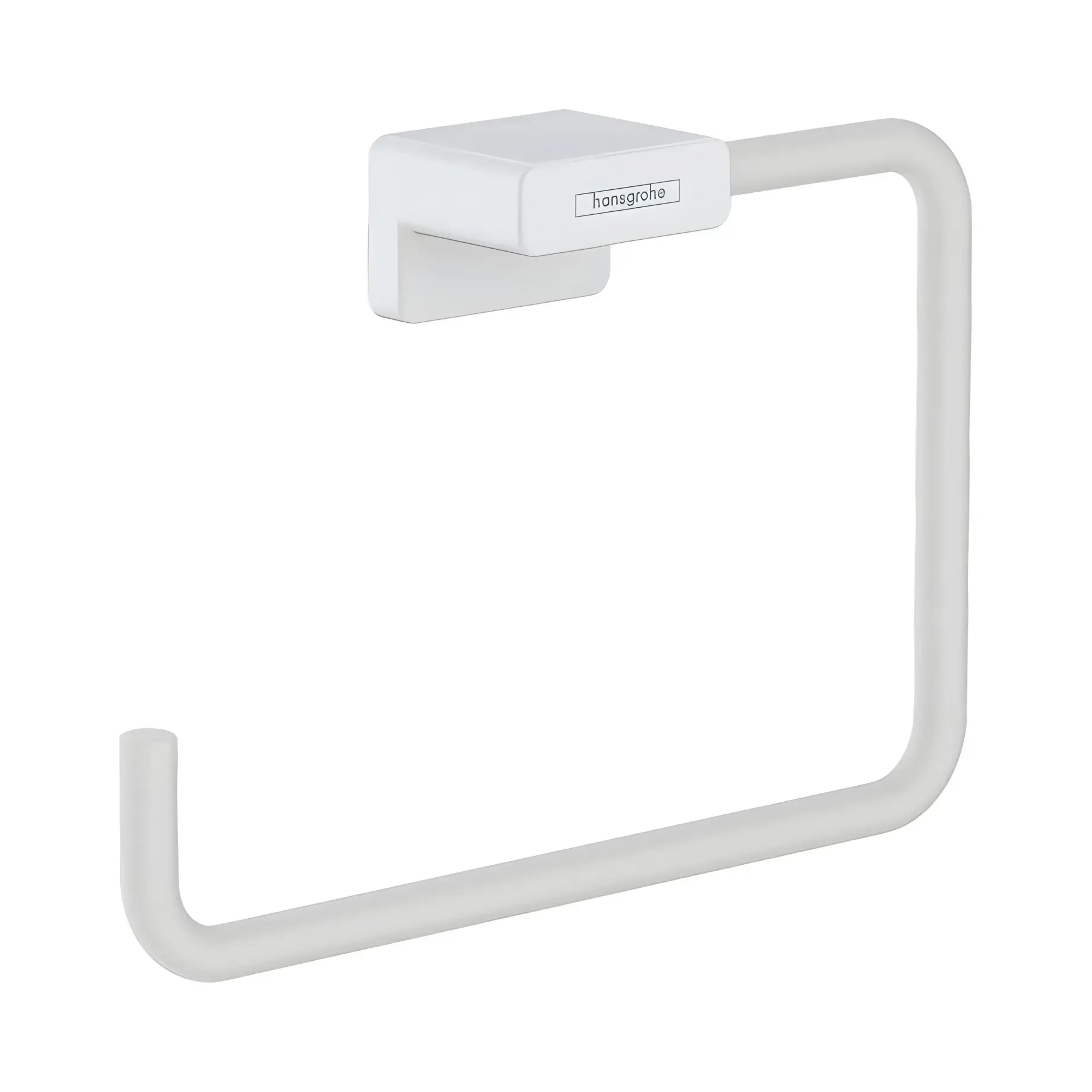 Тримач для рушника AddStoris Hansgrohe 41754700 White Matt — вид на білому тлі