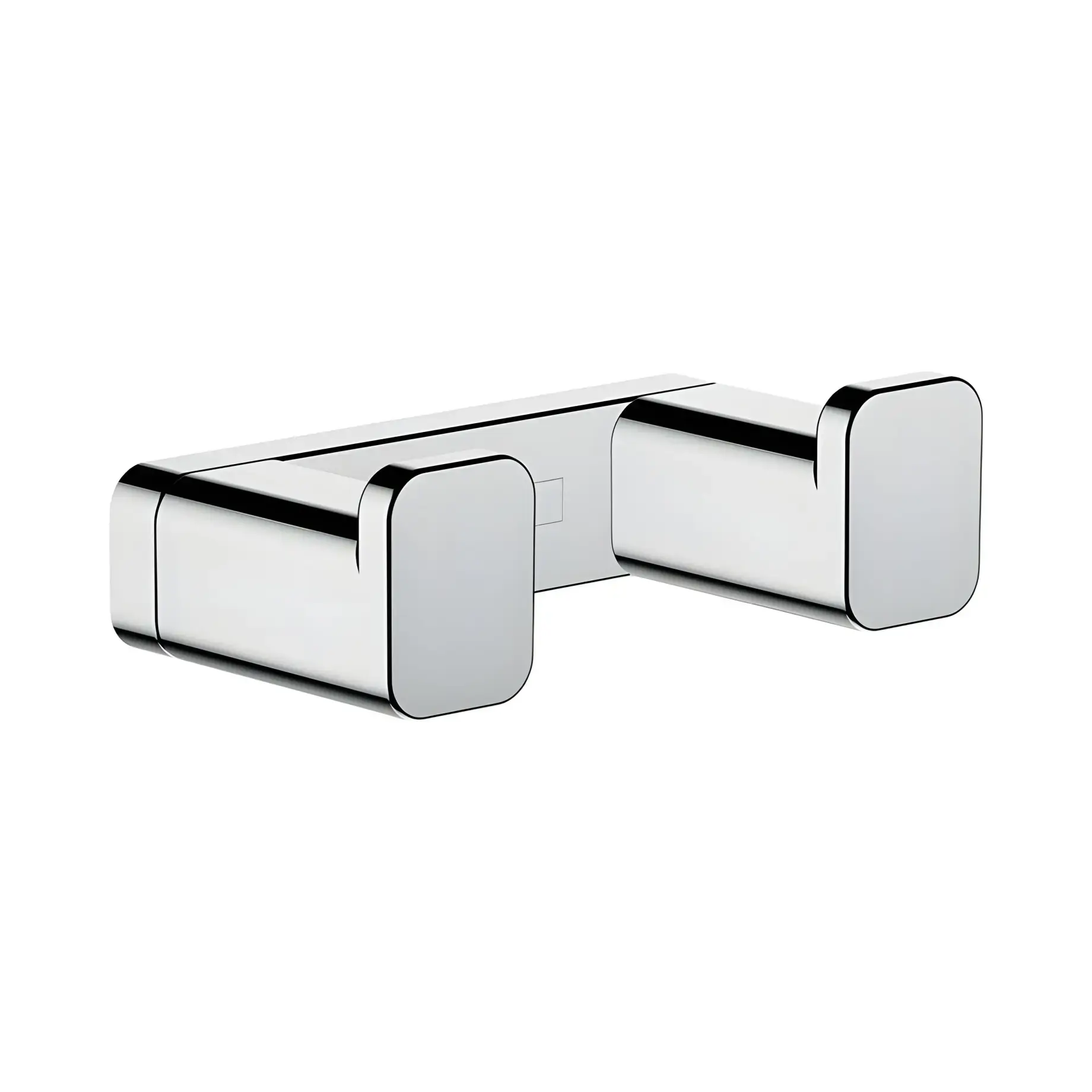 Гачок подвійний AddStoris Hansgrohe 41755000 Chrome — вид на білому тлі