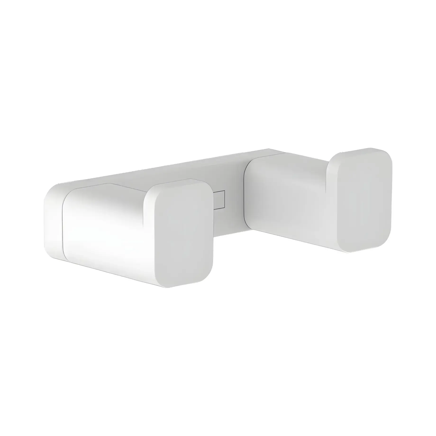 Гачок подвійний AddStoris Hansgrohe 41755700 White Matt — вид на білому тлі