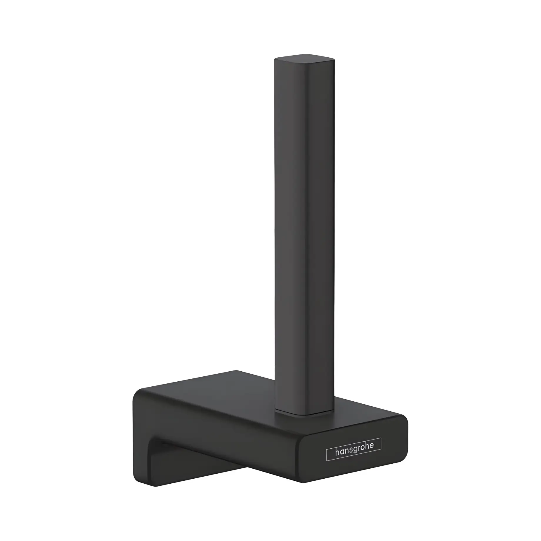 Тримач запасного рулону туалетного паперу AddStoris Hansgrohe 41756670 Matt Black — вид на білому тлі