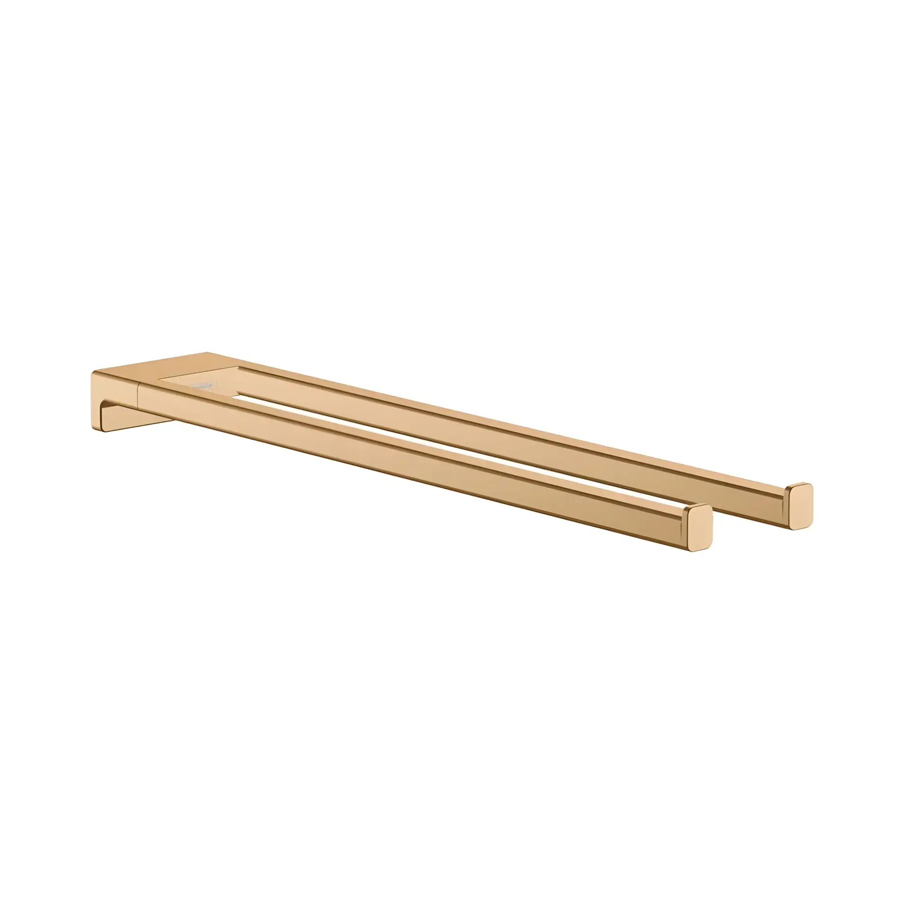 Тримач для рушника подвійний AddStoris Hansgrohe 41770140 Brushed Bronze — вид на білому тлі