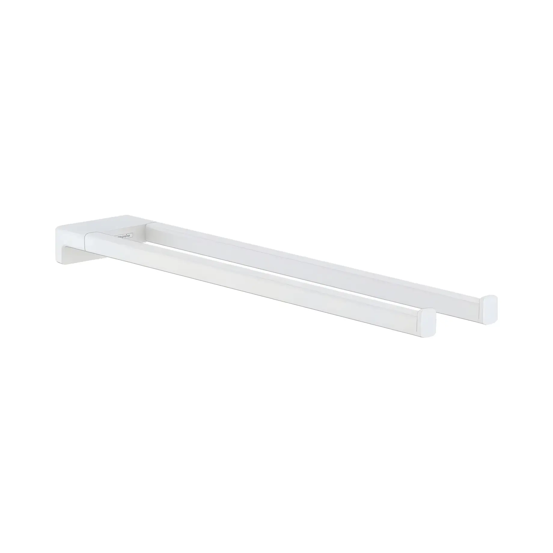 Тримач для рушника подвійний AddStoris Hansgrohe 41770700 White Matt — вид на білому тлі