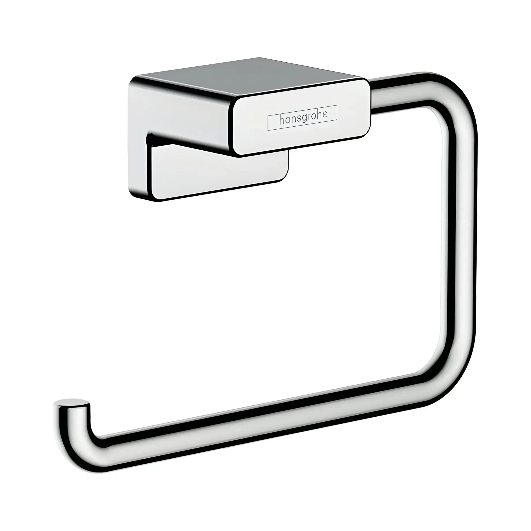 Тримач для туалетного паперу без кришки AddStoris Hansgrohe 41771000 Chrome — вид на білому тлі