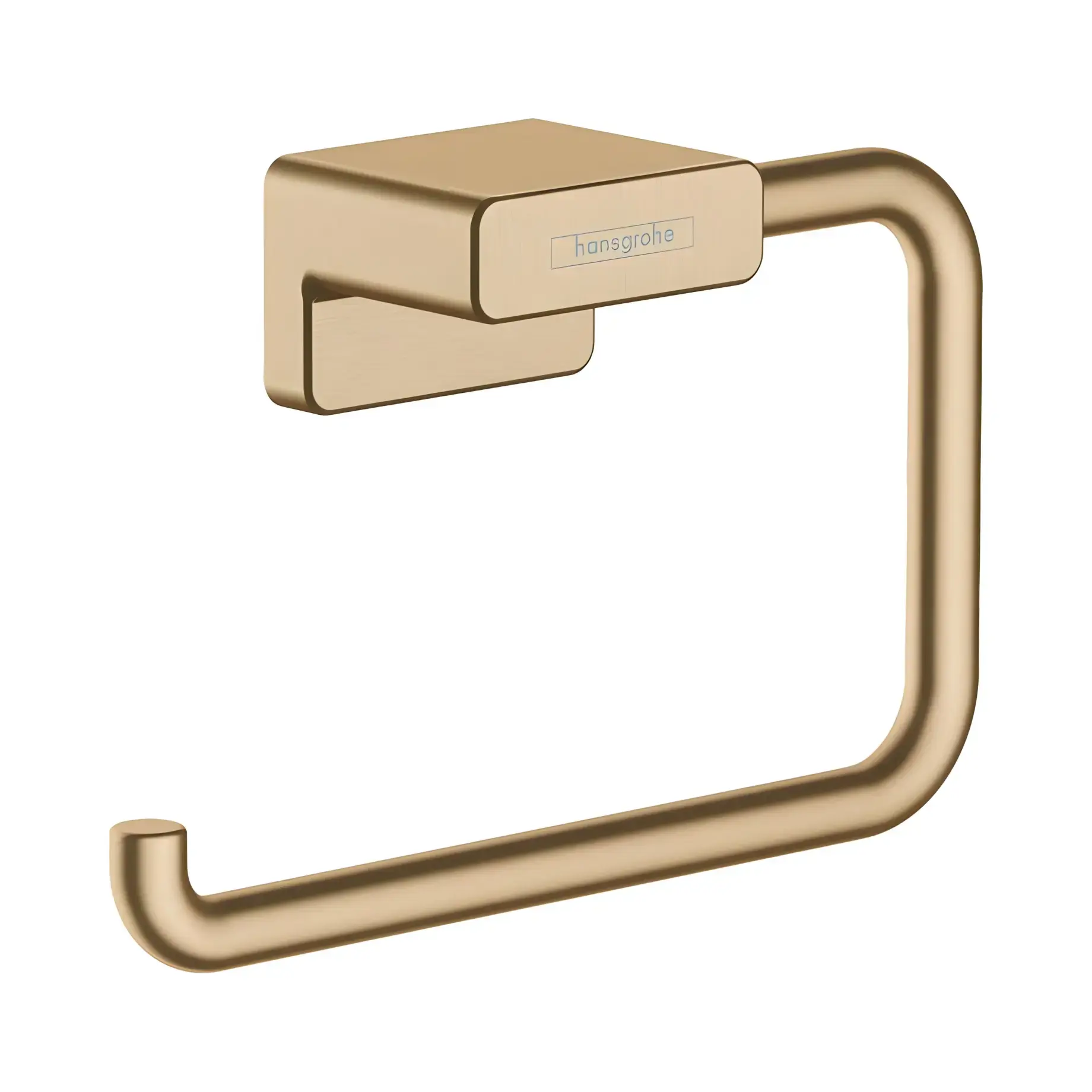 Тримач для туалетного паперу без кришки AddStoris Hansgrohe 41771140 Brushed Bronze — вид на білому тлі