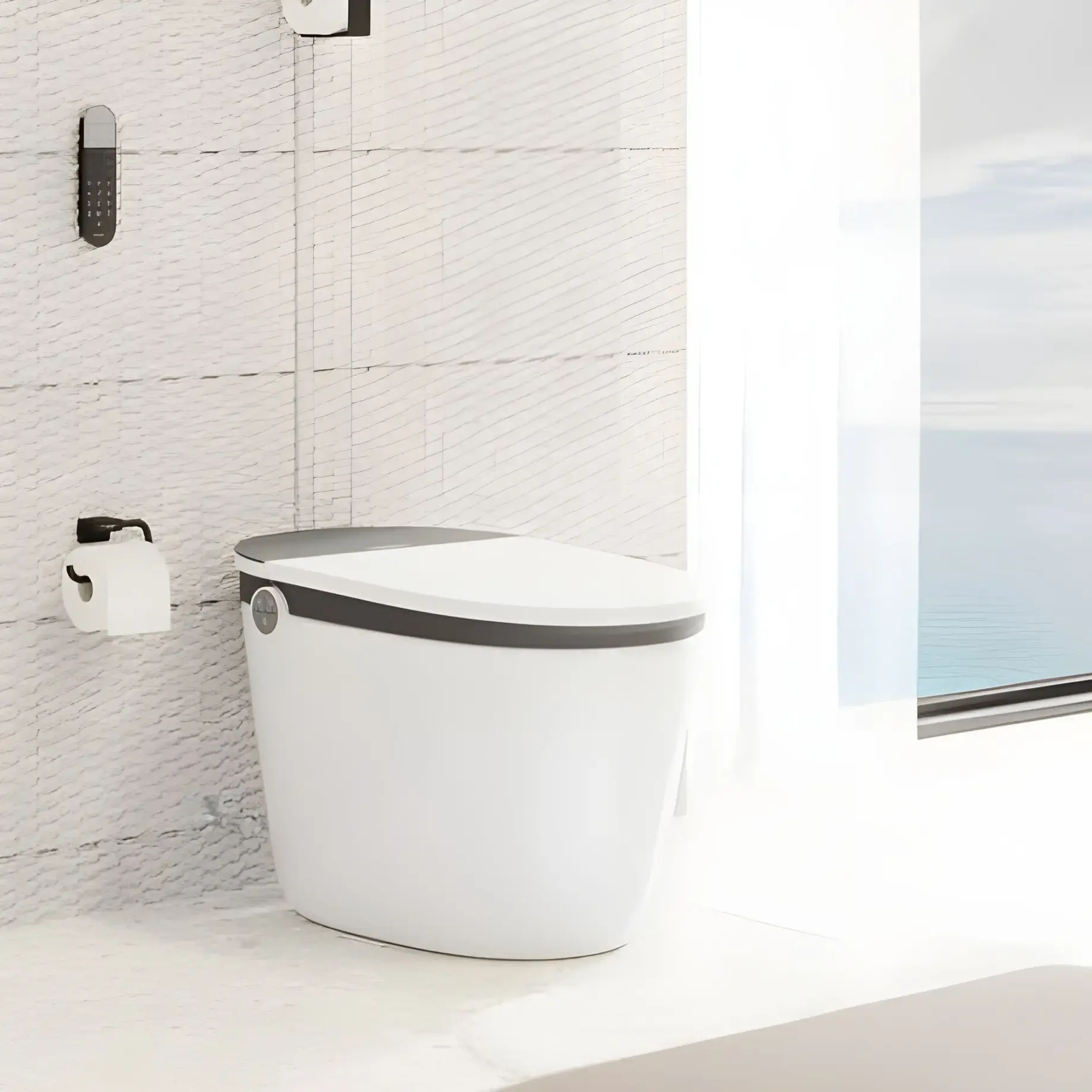Тримач для туалетного паперу без кришки AddStoris Hansgrohe 41771670 Matt Black — вид спереду