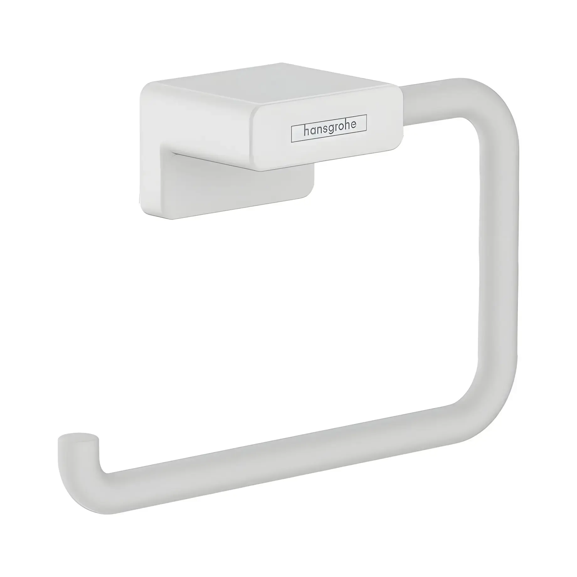 Тримач для туалетного паперу без кришки AddStoris Hansgrohe 41771700 White Matt — вид на білому тлі