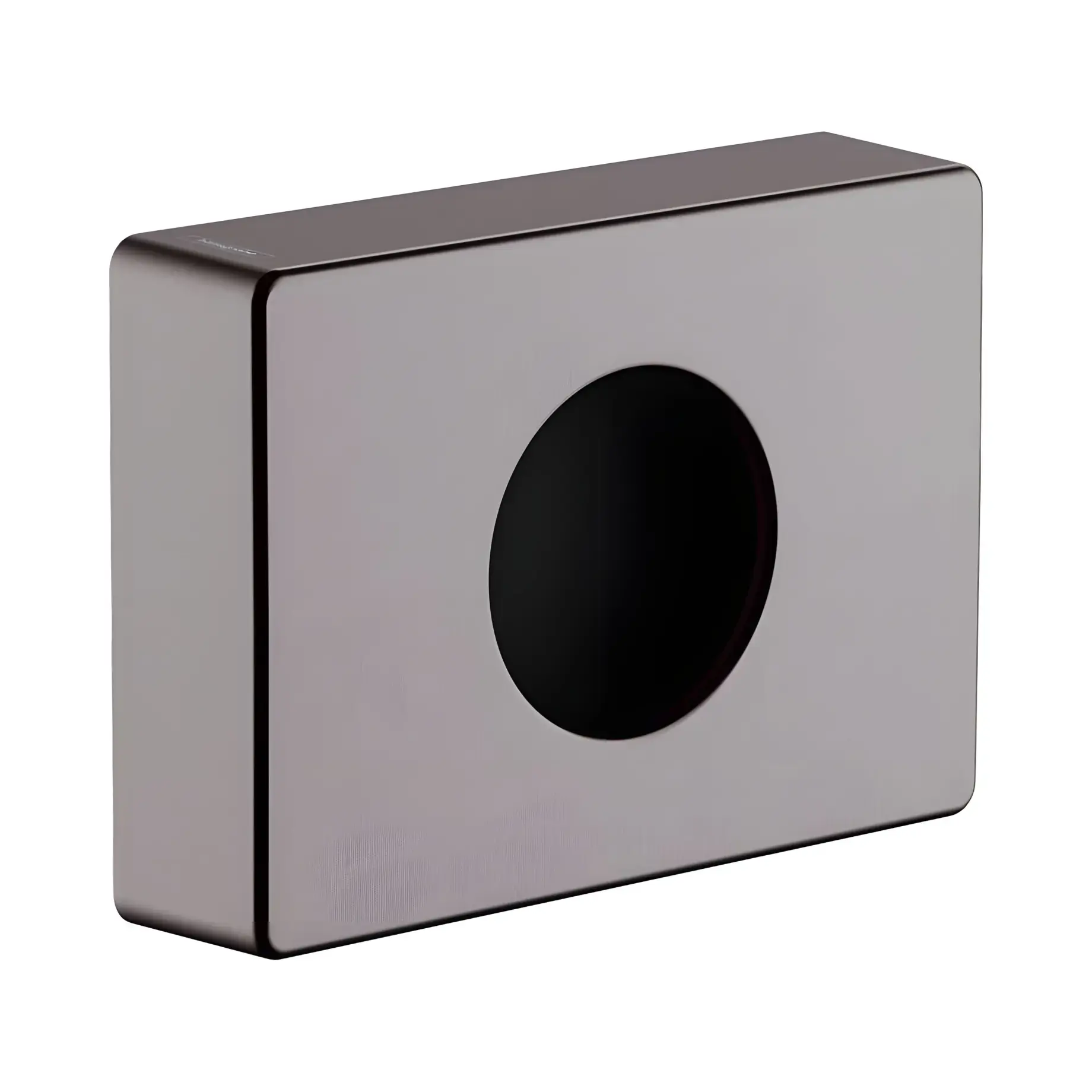 Контейнер для санітарних пакетів AddStoris Hansgrohe 41773340 Brushed Black Chrome — вид на білому тлі