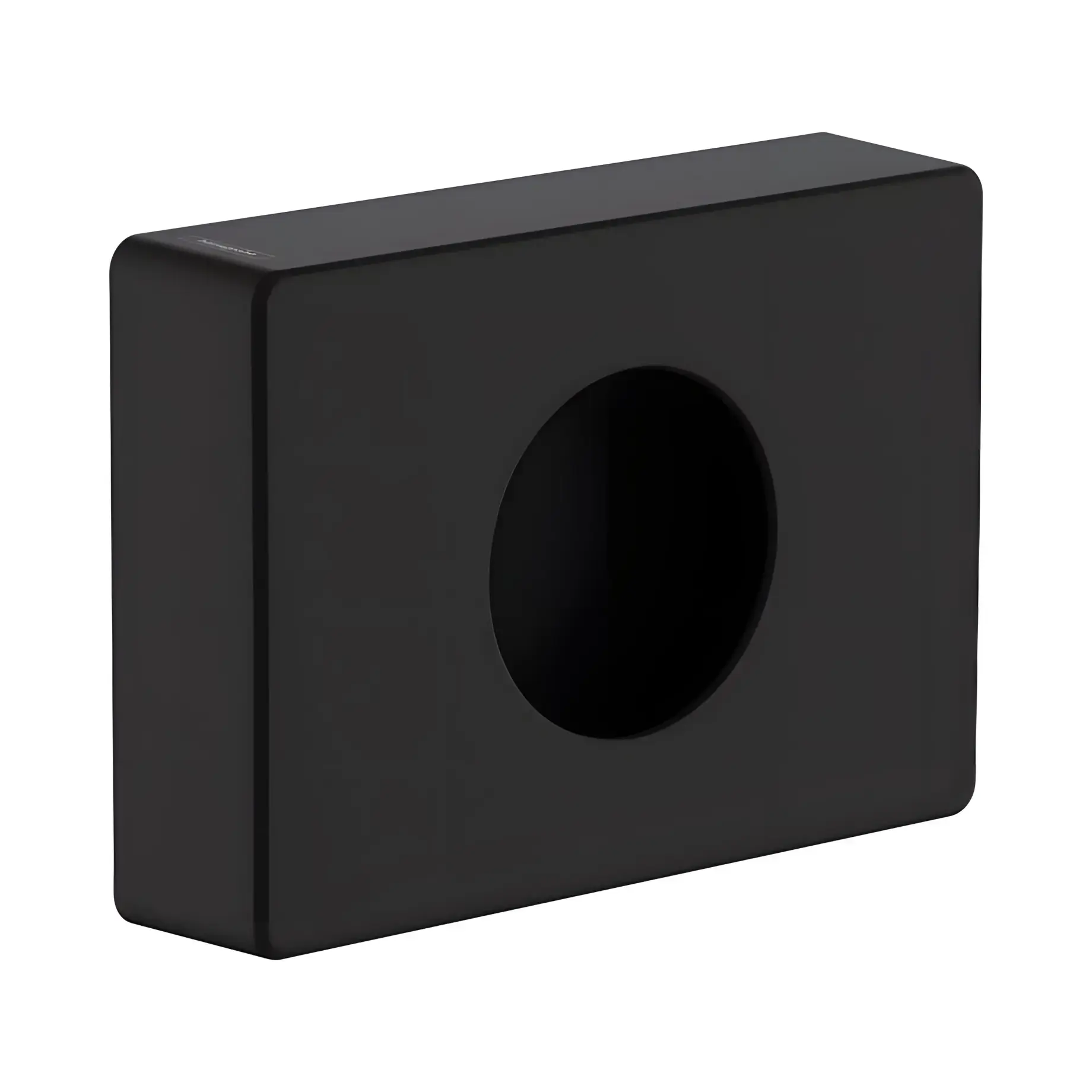 Контейнер для санітарних пакетів AddStoris Hansgrohe 41773670 Matt Black — вид на білому тлі