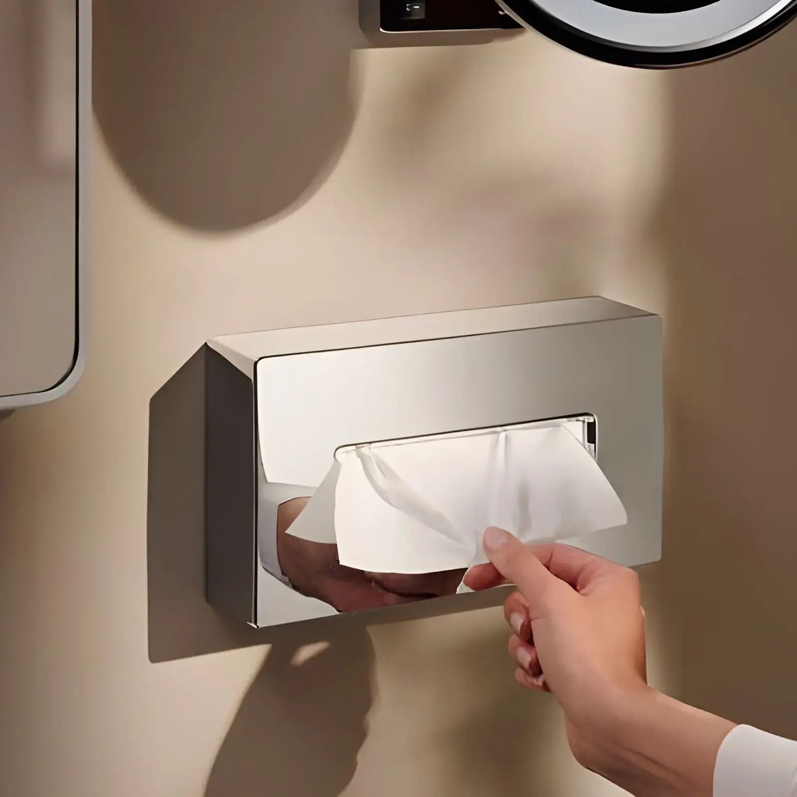 Контейнер для серветок AddStoris Hansgrohe 41774000 Chrome — вид спереду