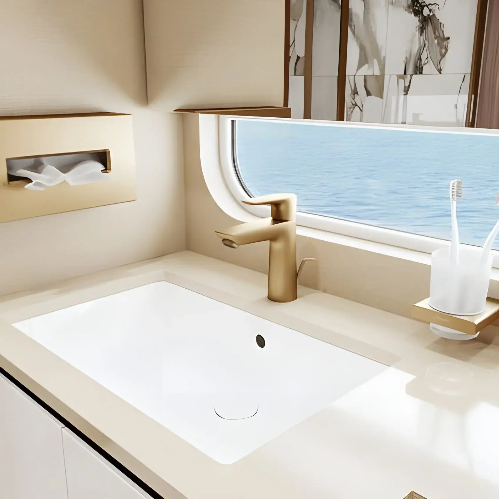 Контейнер для серветок AddStoris Hansgrohe 41774140 Brushed Bronze — вид спереду