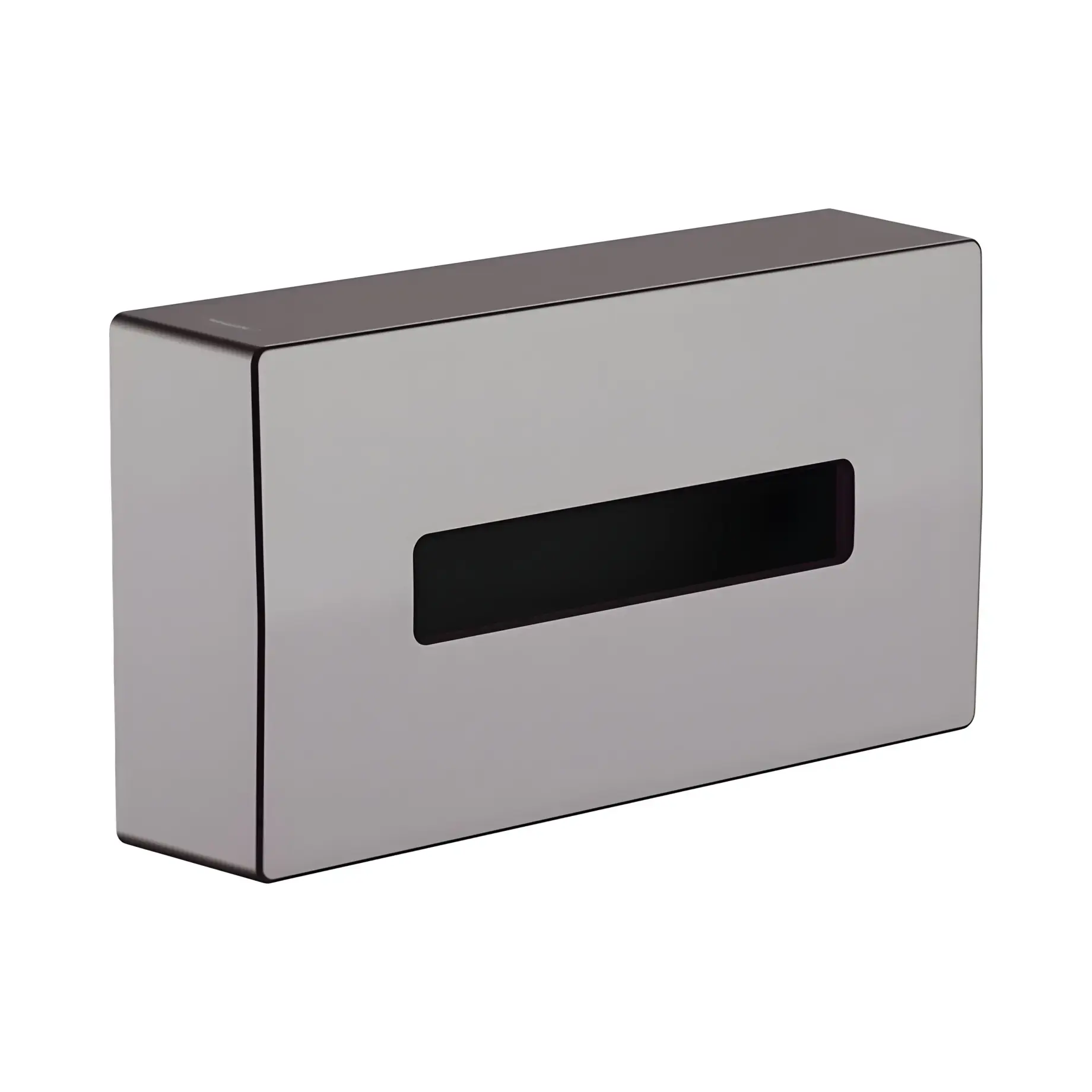 Контейнер для серветок AddStoris Hansgrohe 41774340 Brushed Black Chrome — вид на білому тлі