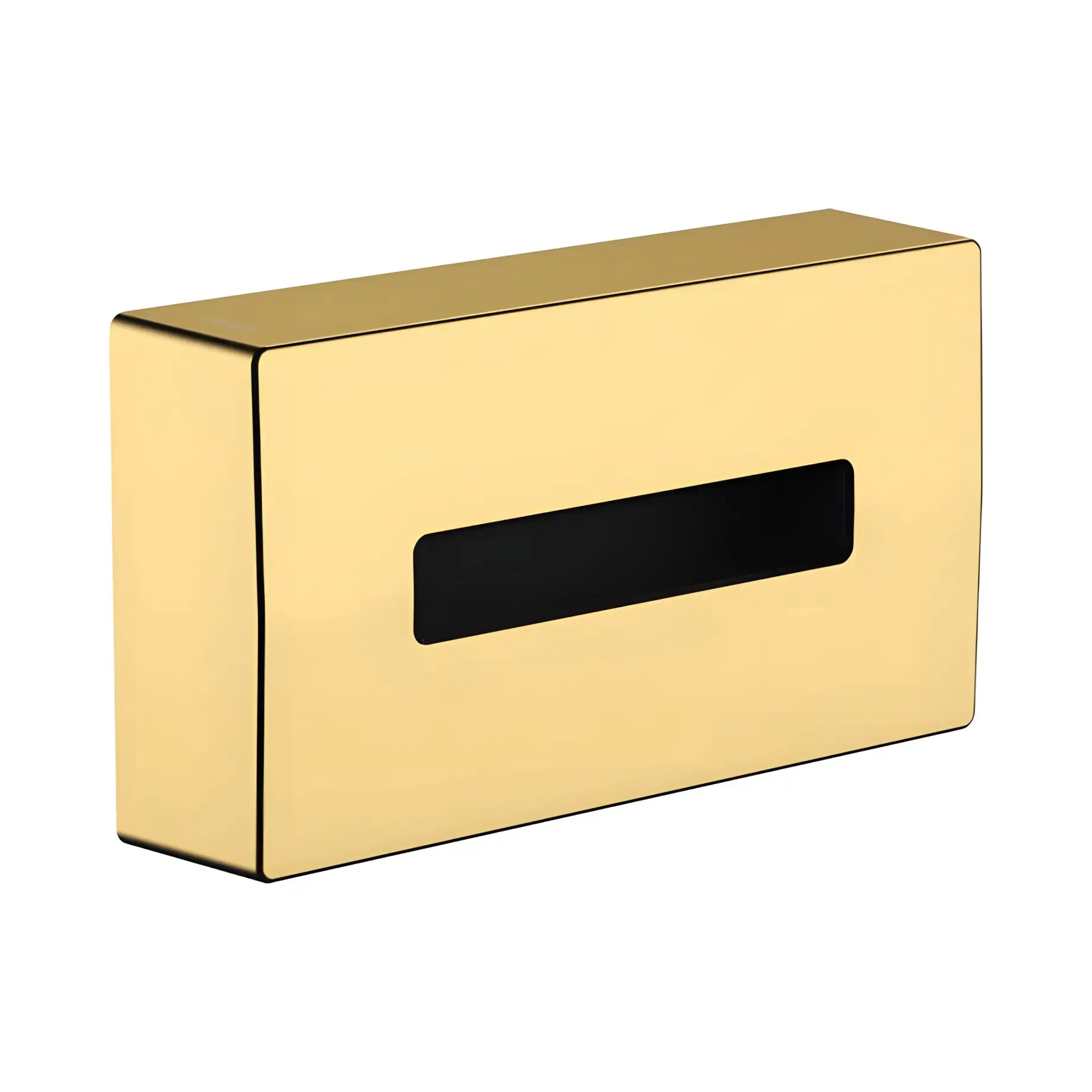 Контейнер для серветок AddStoris Hansgrohe 41774990 Polished Gold Optic — вид на білому тлі