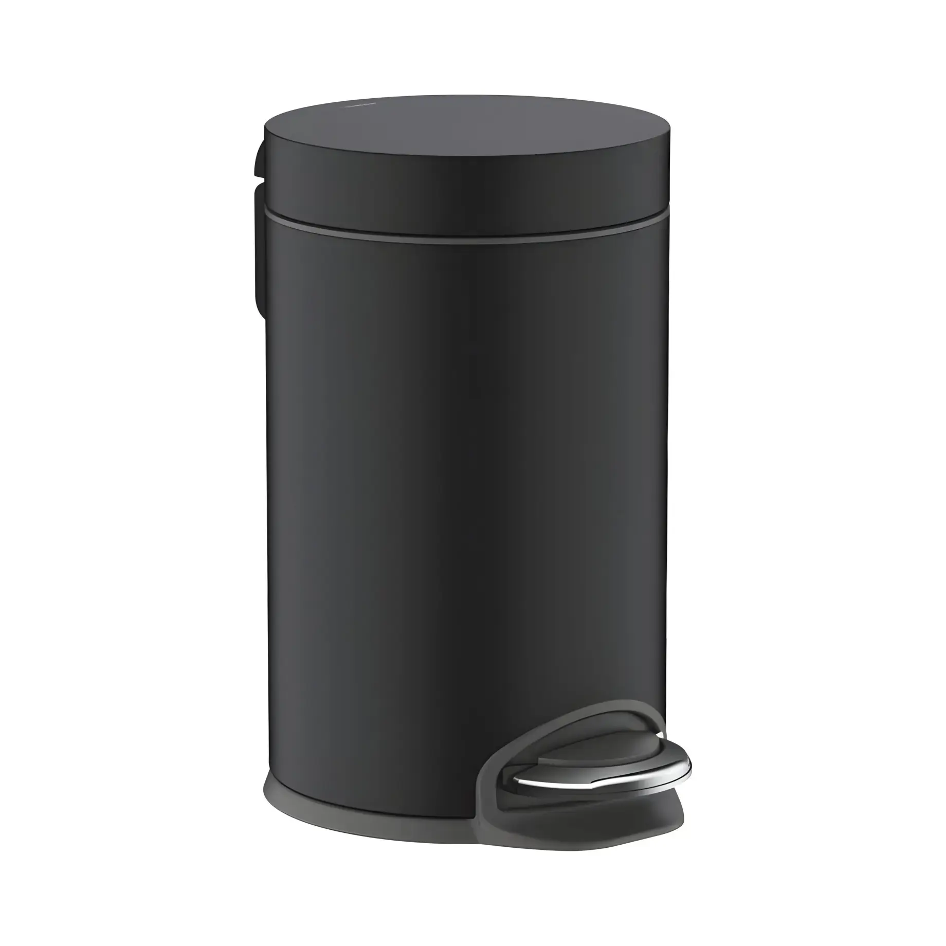 Смітник AddStoris Hansgrohe 41775670 Matt Black — вид на білому тлі