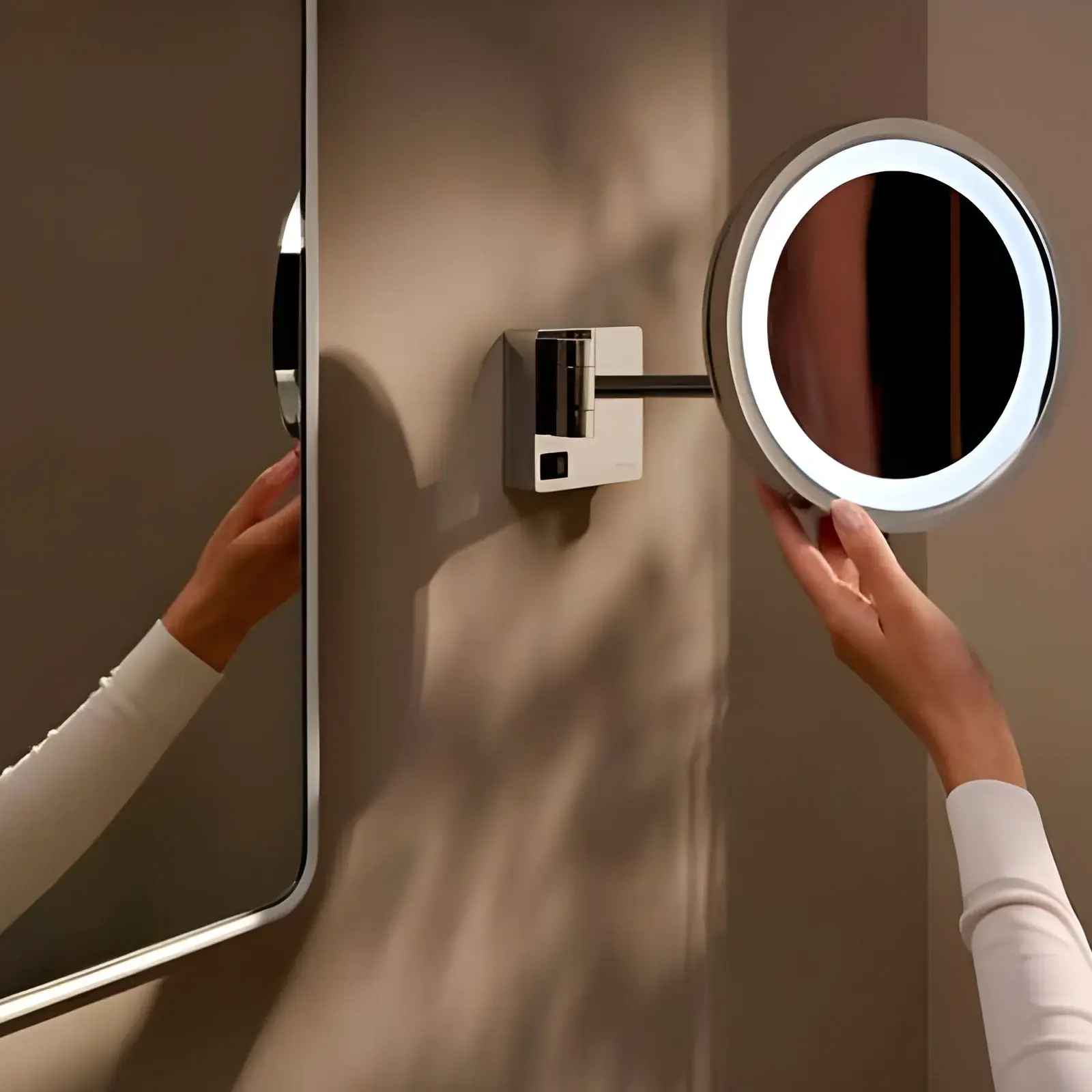 Дзеркало косметичне AddStoris Hansgrohe 41790000 Chrome — вид спереду
