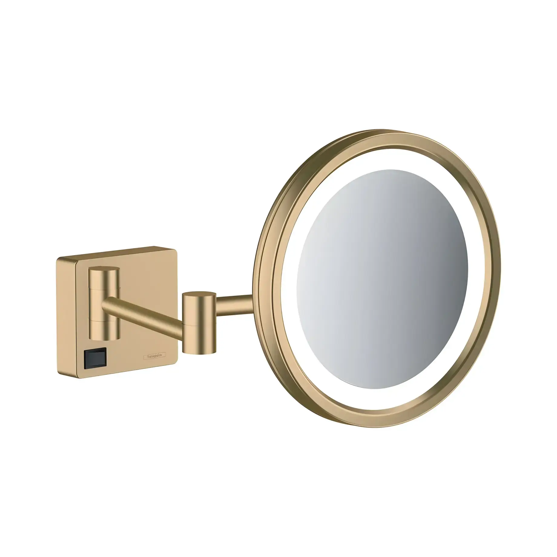 Дзеркало косметичне AddStoris Hansgrohe 41790140 Brushed Bronze — вид на білому тлі