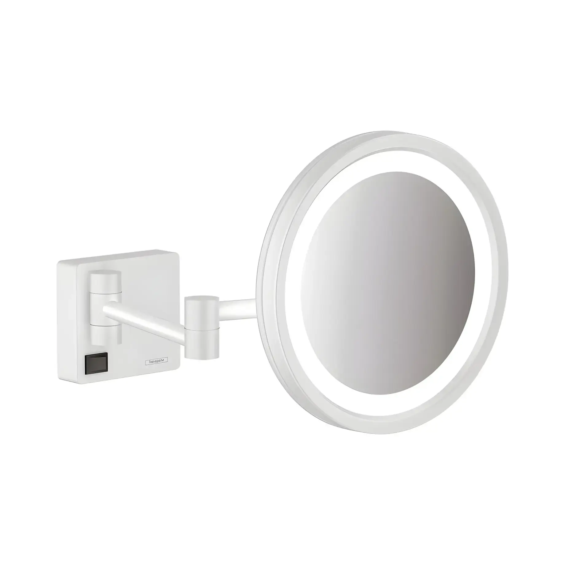 Дзеркало косметичне AddStoris Hansgrohe 41790700 White Matt — вид на білому тлі