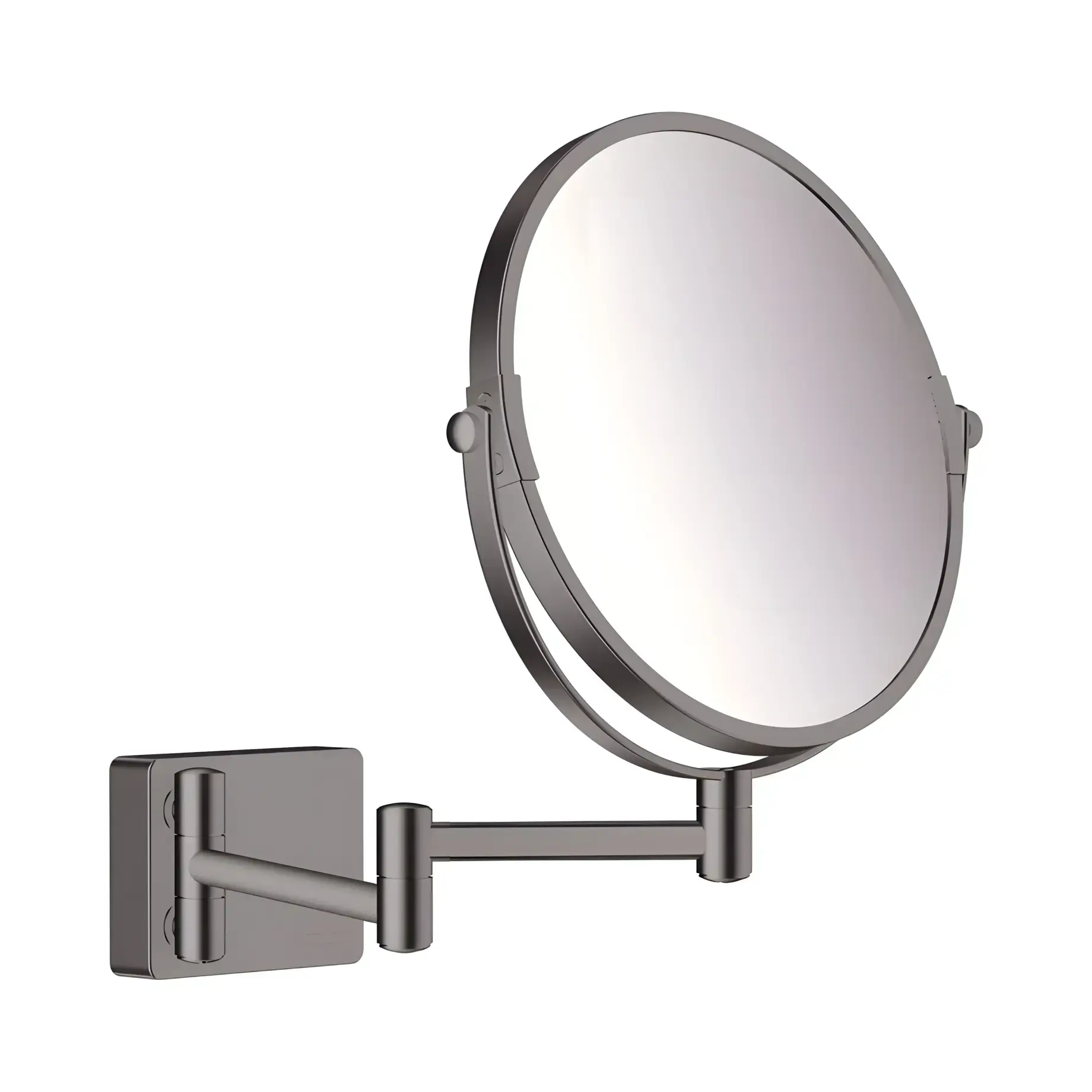 Дзеркало косметичне AddStoris Hansgrohe 41791340 Brushed Black Chrome — вид на білому тлі