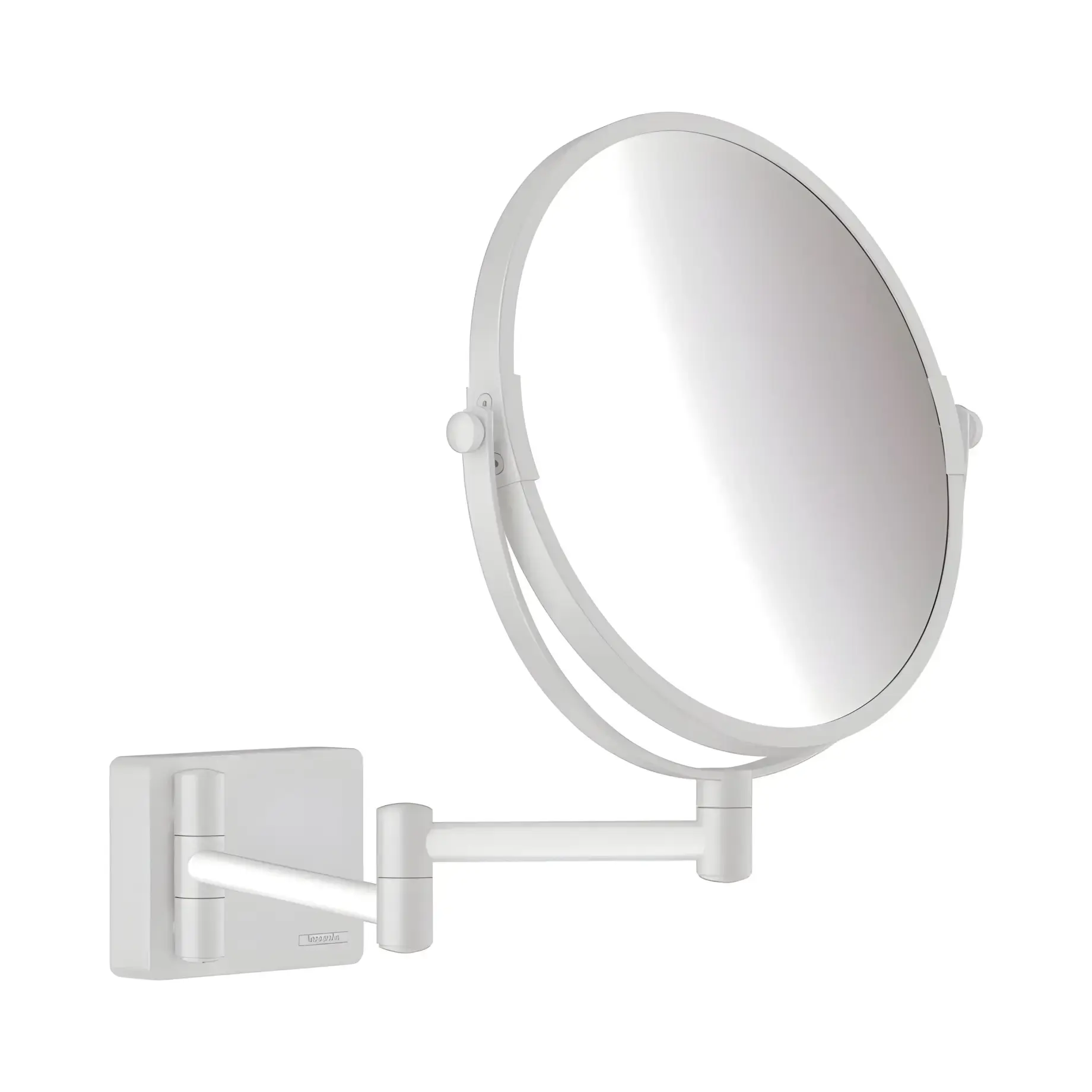 Дзеркало косметичне AddStoris Hansgrohe 41791700 White Matt — вид на білому тлі