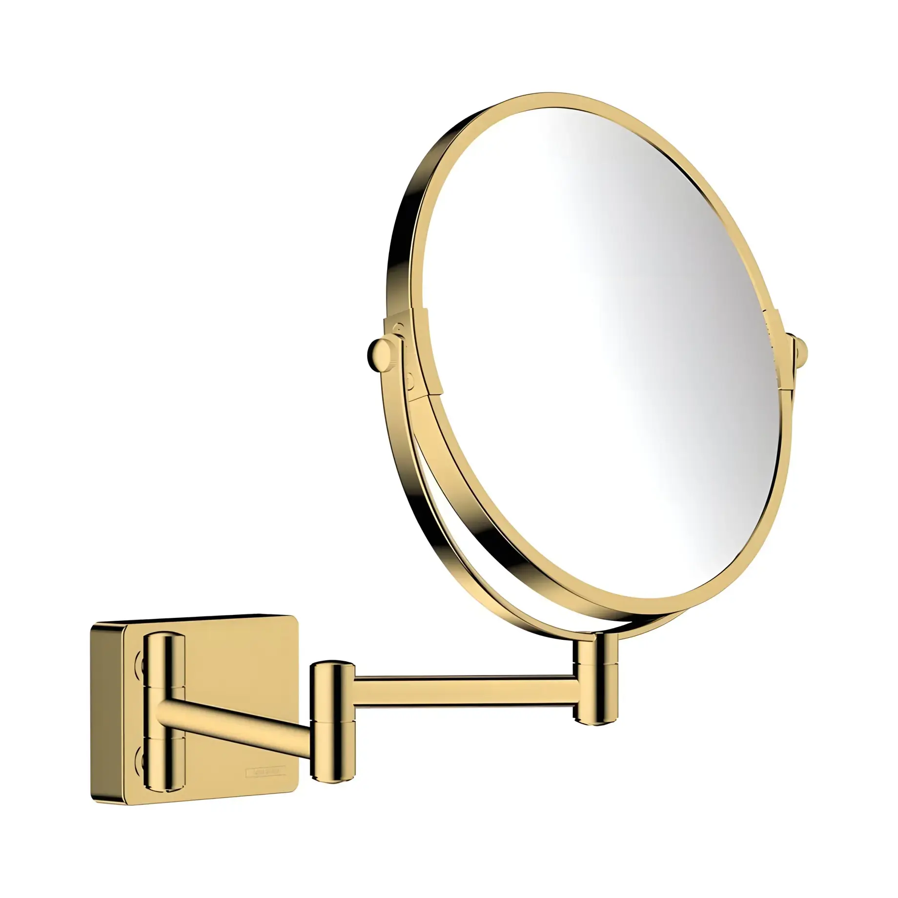 Дзеркало косметичне AddStoris Hansgrohe 41791990 Polished Gold Optic — вид на білому тлі