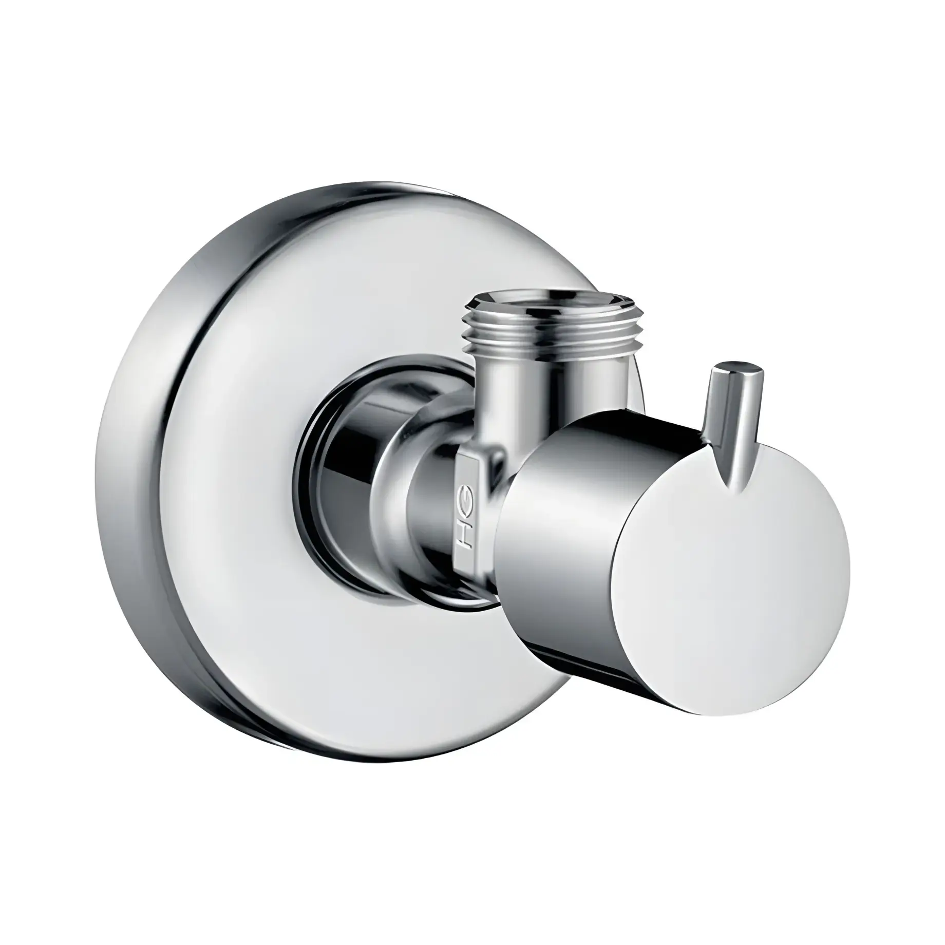 Вентиль кутовий Hansgrohe 13901000 — вид на білому тлі