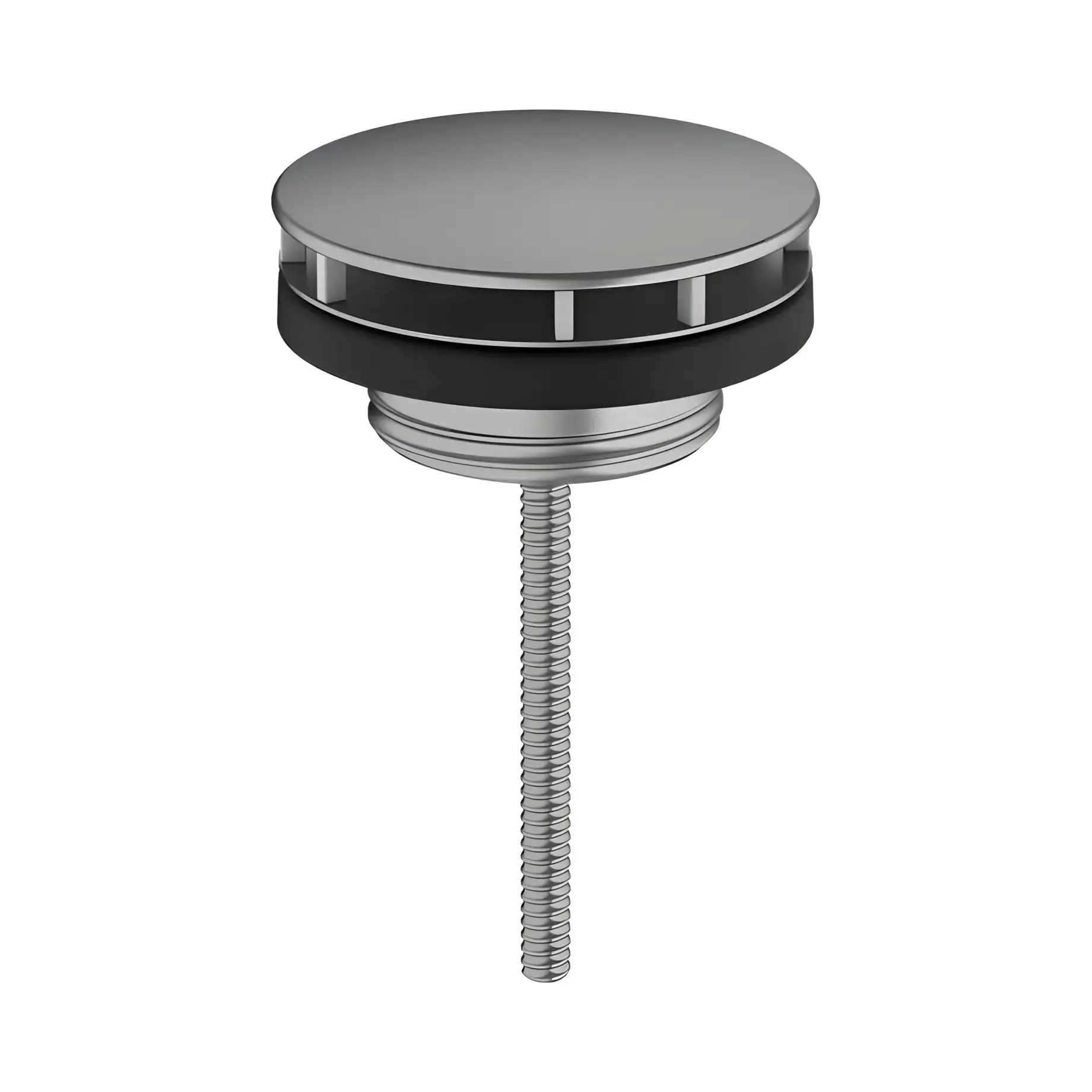 Донний клапан для умивальників без переливу Hansgrohe 50001340 Brushed Black Chrome — вид на білому тлі