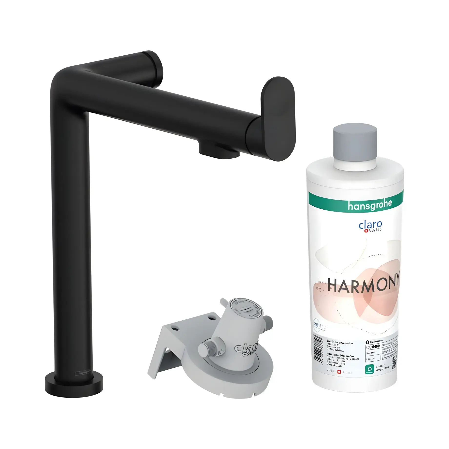 Змішувач для кухні Aqittura M91 Hansgrohe 76802670 Matt Black — вид на білому тлі