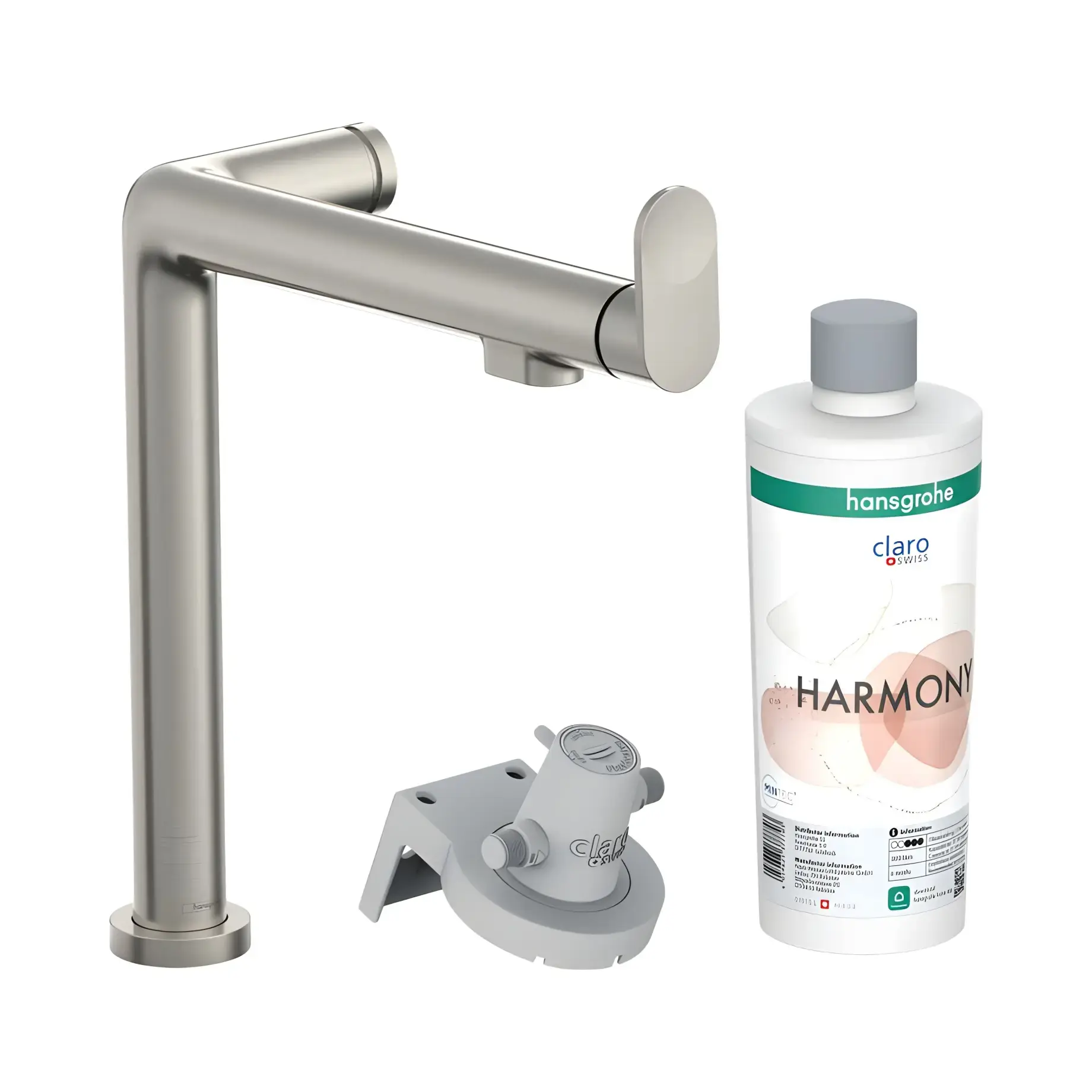 Змішувач для кухні Aqittura M91 Hansgrohe 76802800 Stainless Steel Finish — вид на білому тлі