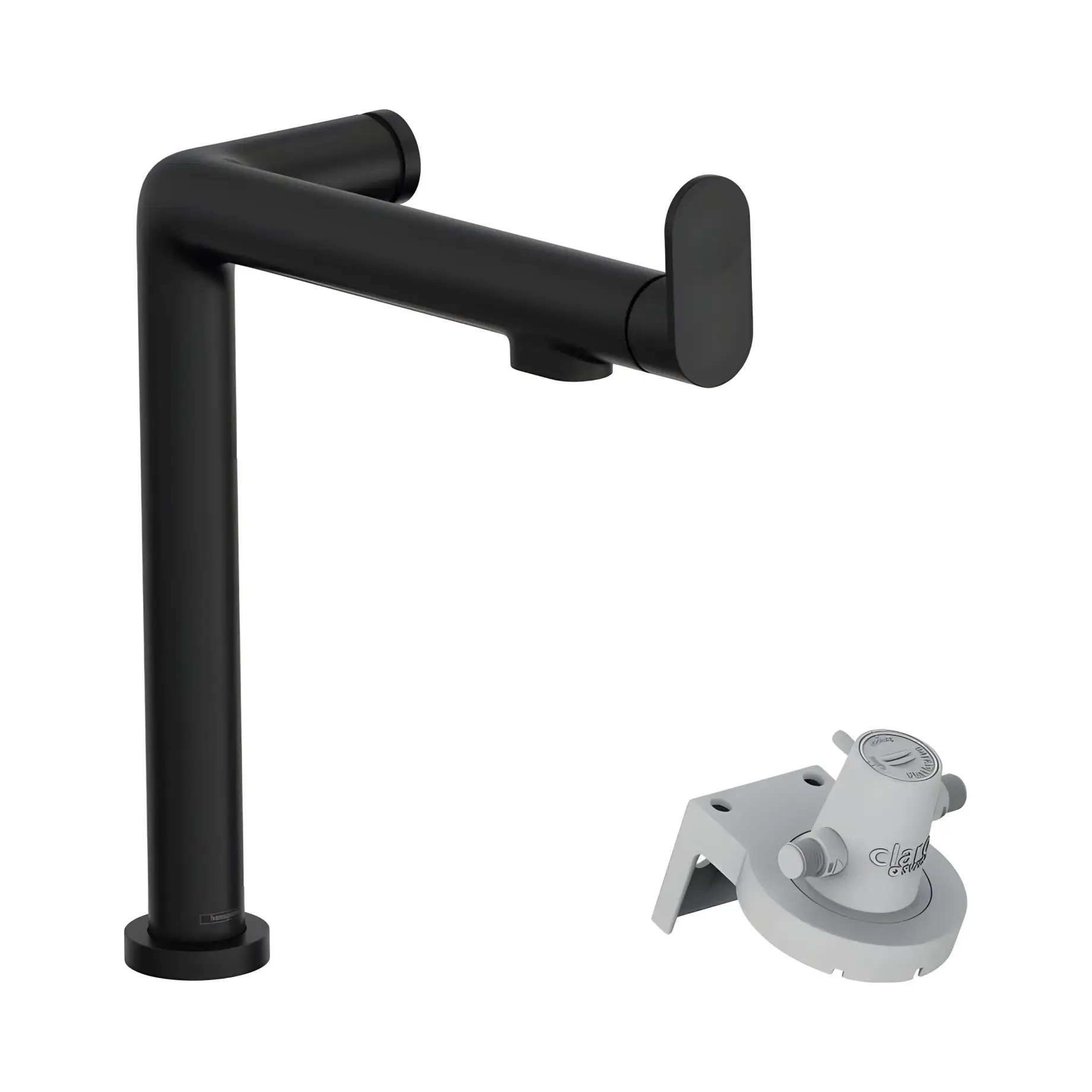 Змішувач для кухні Aqittura M91 Hansgrohe 76804670 Matt Black — вид на білому тлі