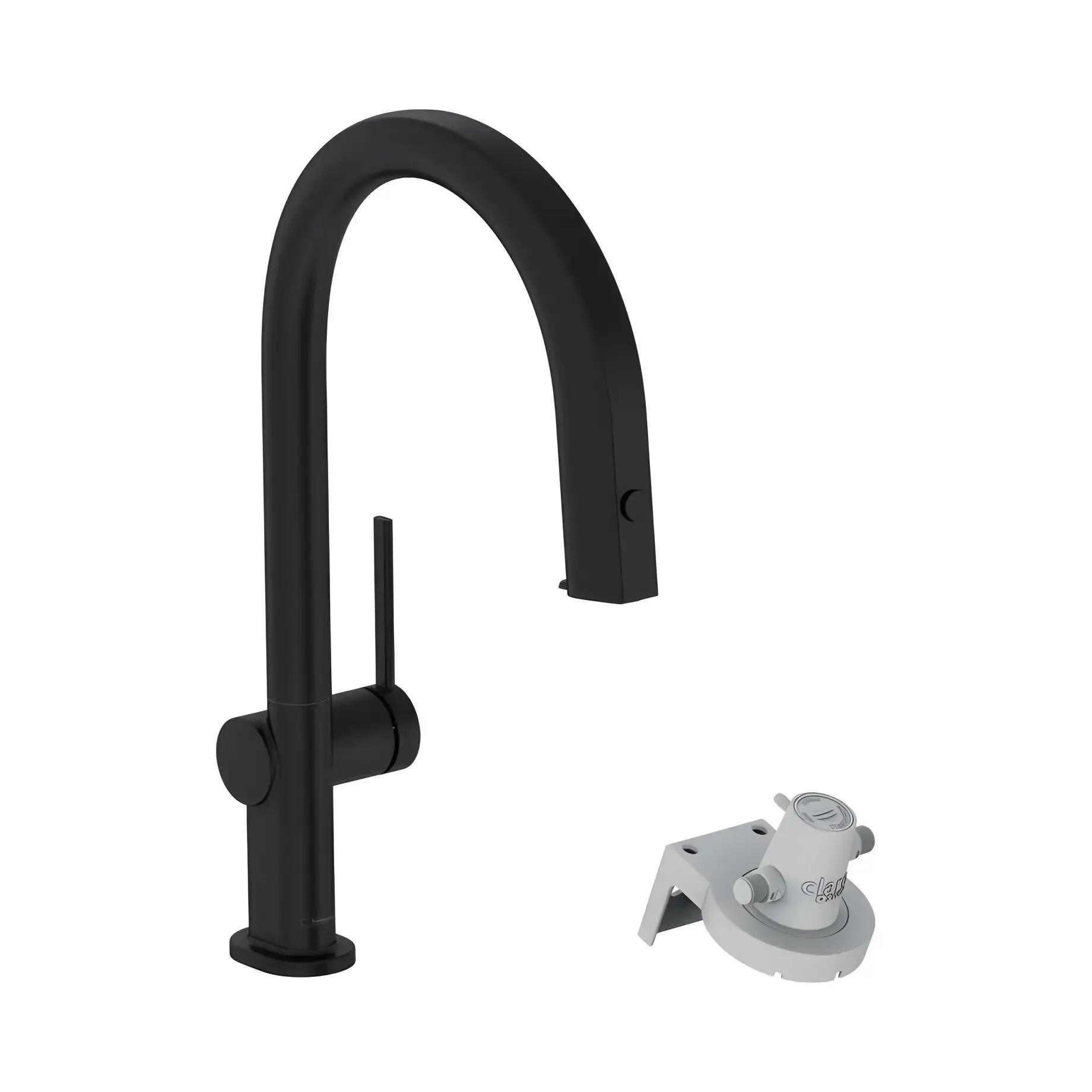 Змішувач для кухні Aqittura M91 Hansgrohe 76826670 Matt Black — вид на білому тлі