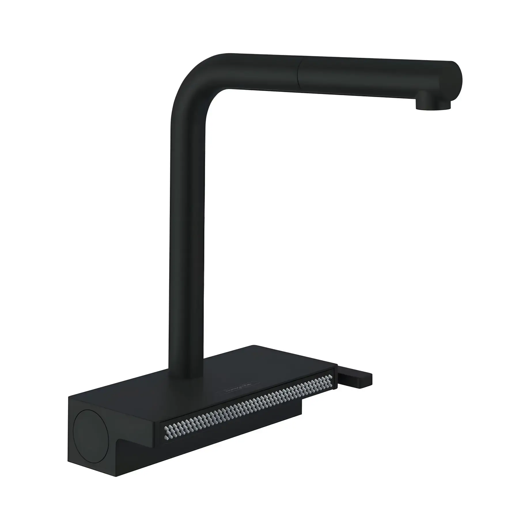Змішувач для кухні Aquno Select M81 Hansgrohe 73830670 Matt Black — вид на білому тлі
