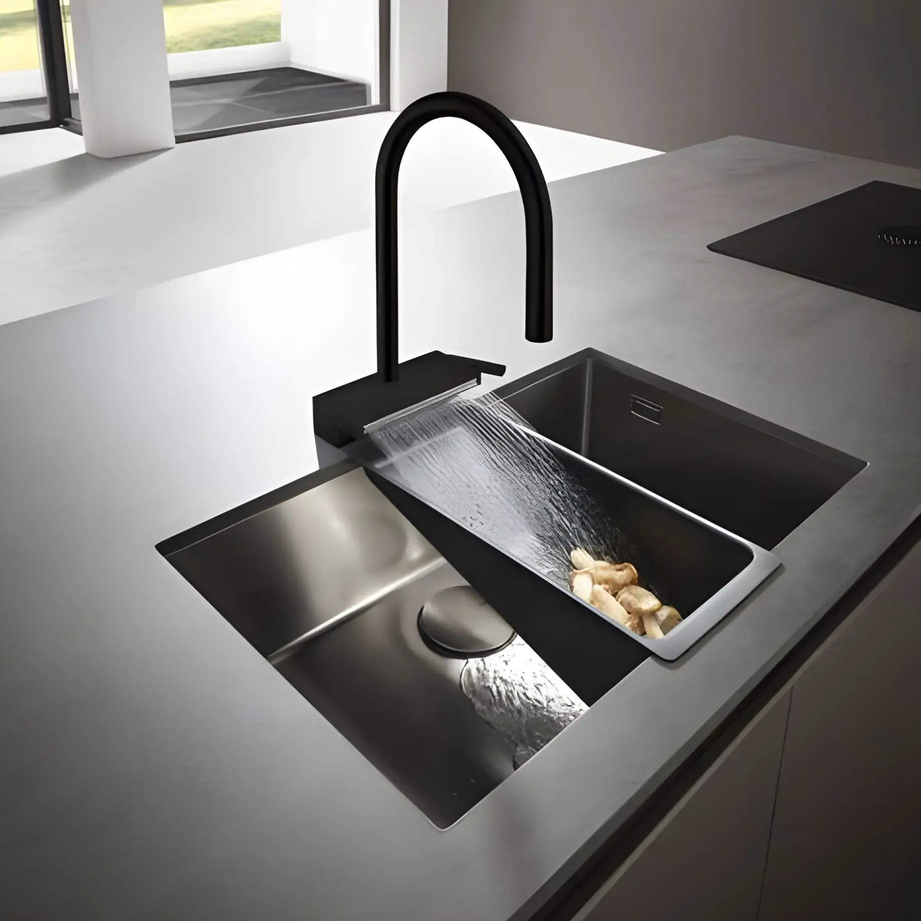 Змішувач для кухні Aquno Select M81 Hansgrohe 73831670 Matt Black — вид спереду