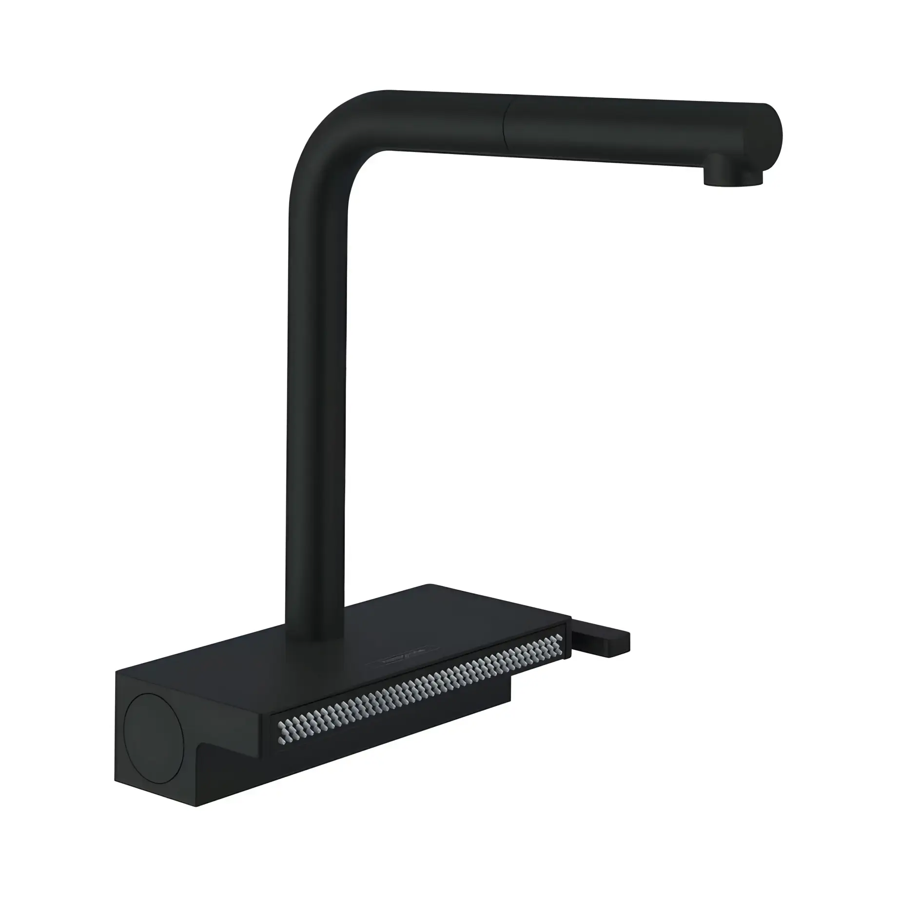 Змішувач для кухні Aquno Select M81 Hansgrohe 73836670 Matt Black — вид на білому тлі
