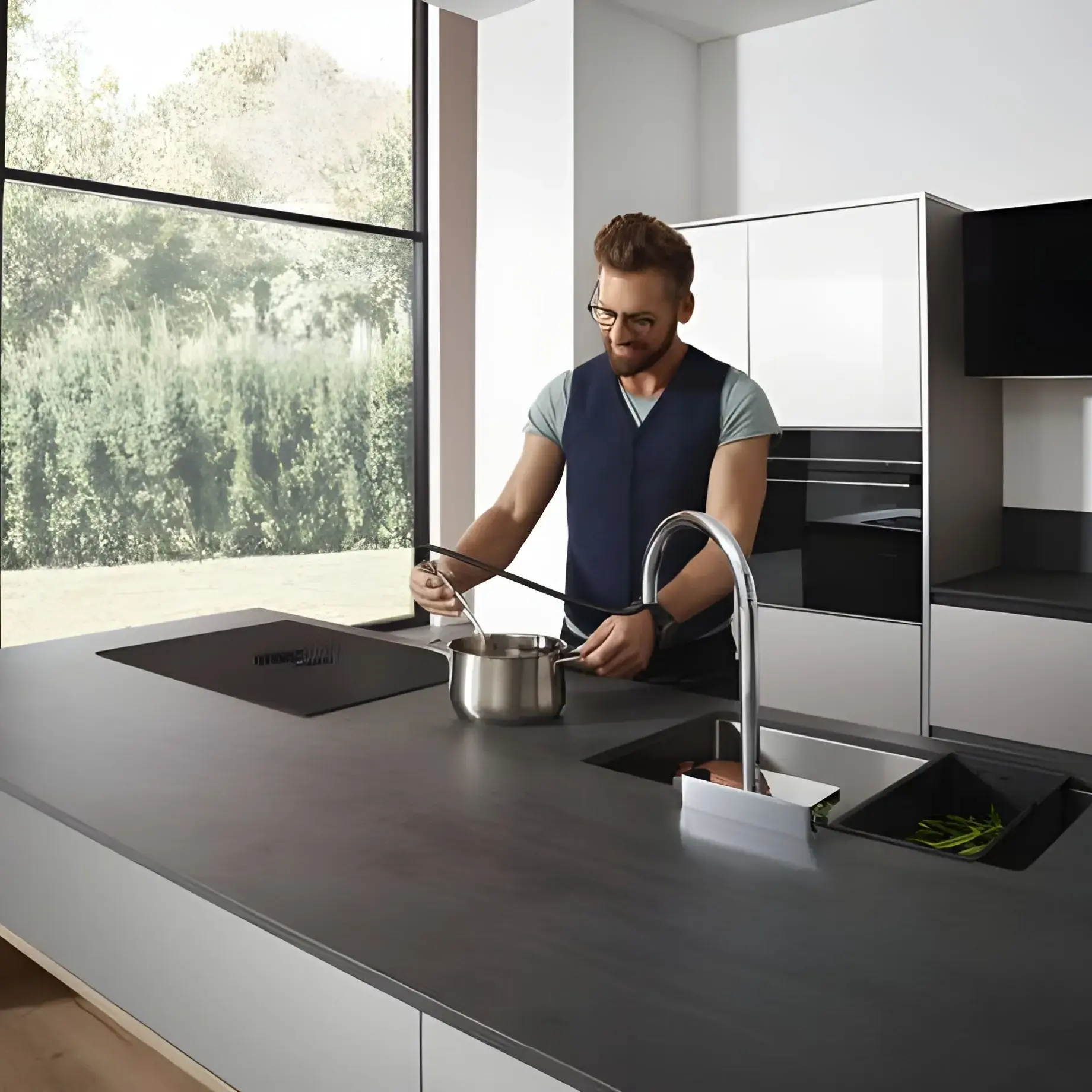 Змішувач для кухні Aquno Select M81 Hansgrohe 73837000 Chrome — вид згори