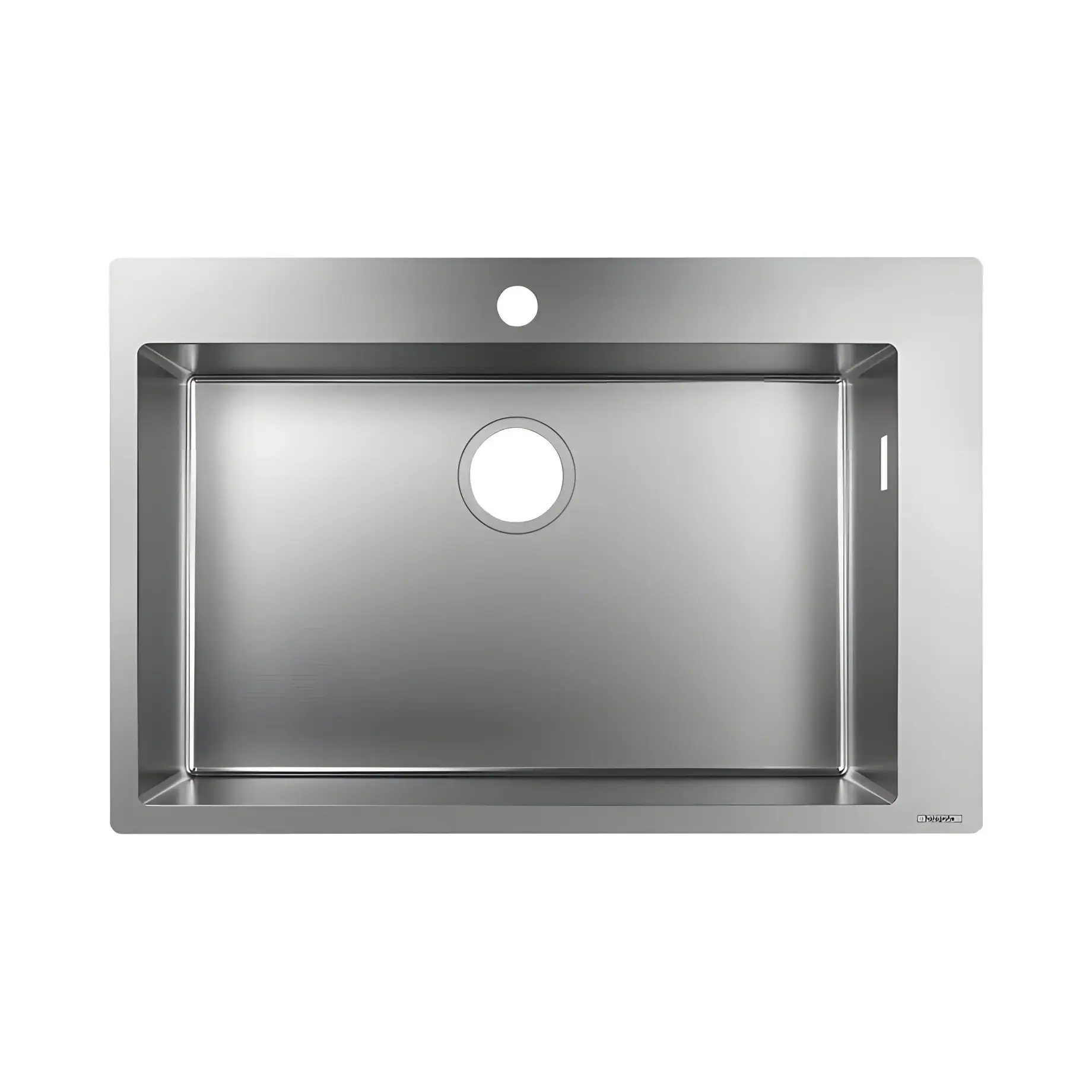 Кухонна мийка S71 S711-F660 Hansgrohe 43302800 Stainless Steel 76 х 50 см — вид на білому тлі