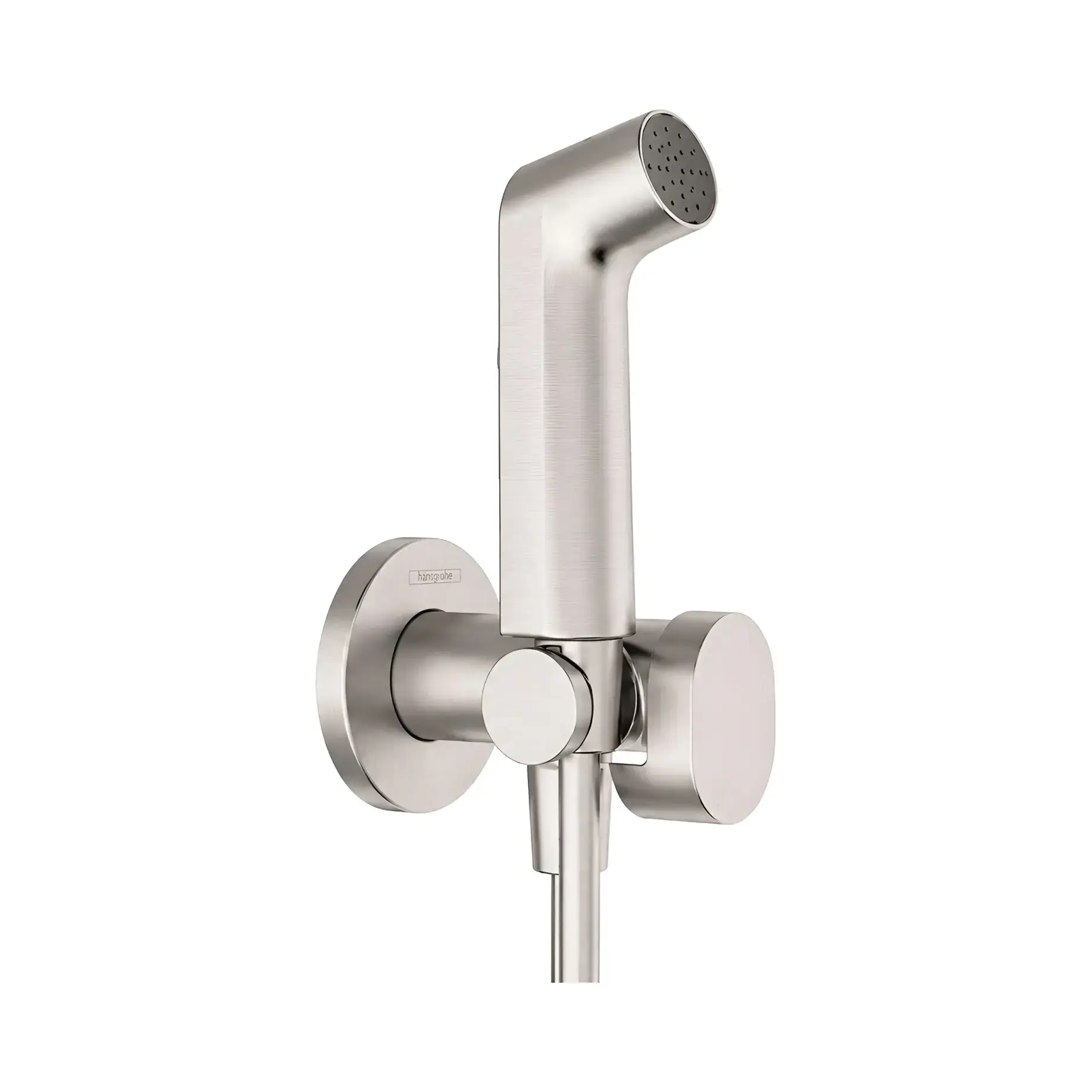 Гігієнічний душ Bidette 1jet S Hansgrohe 29232800 Stainless Steel Optic — вид на білому тлі