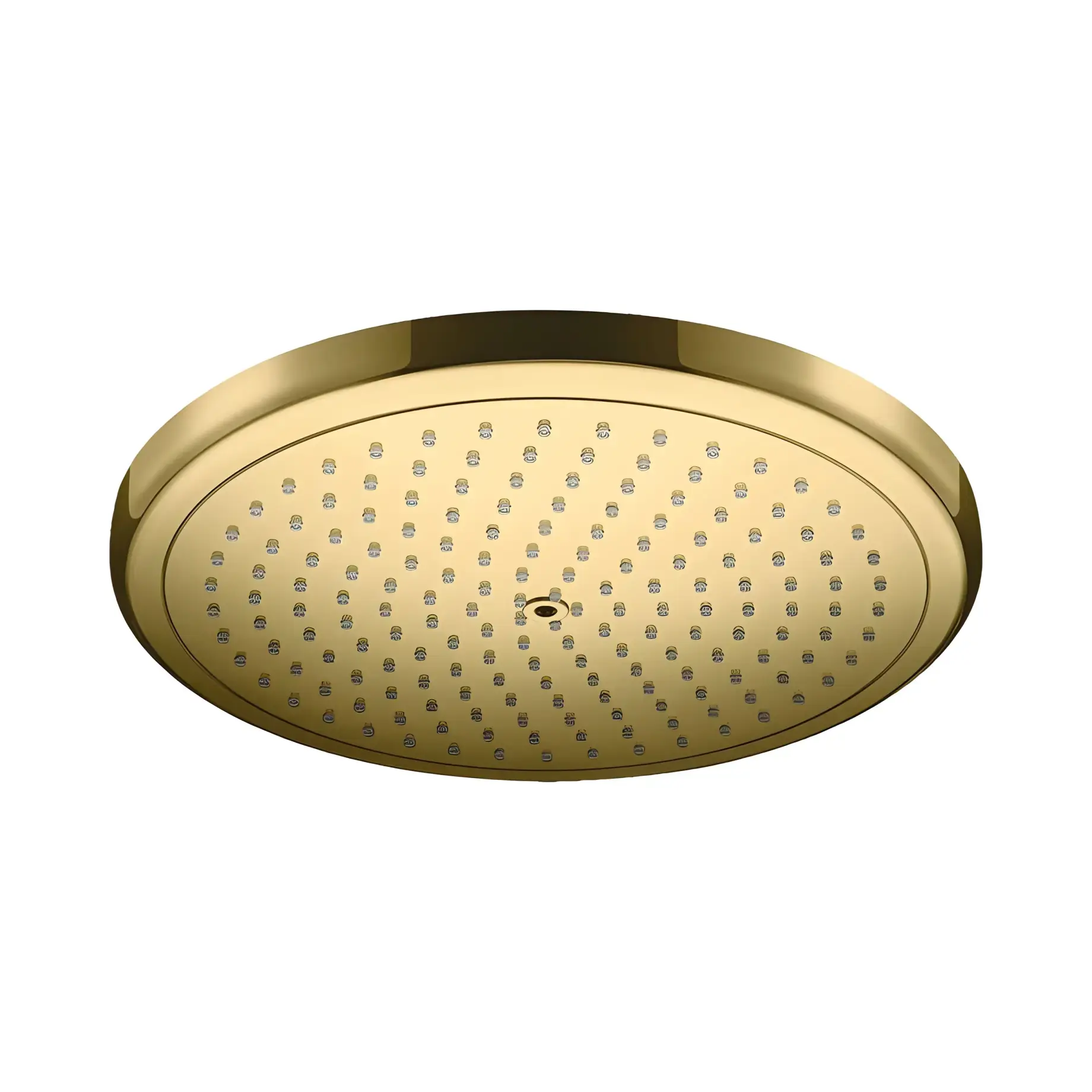 Верхній душ 1jet Croma Hansgrohe 26221990 Polished Gold Optic 28 х 28 см — вид на білому тлі