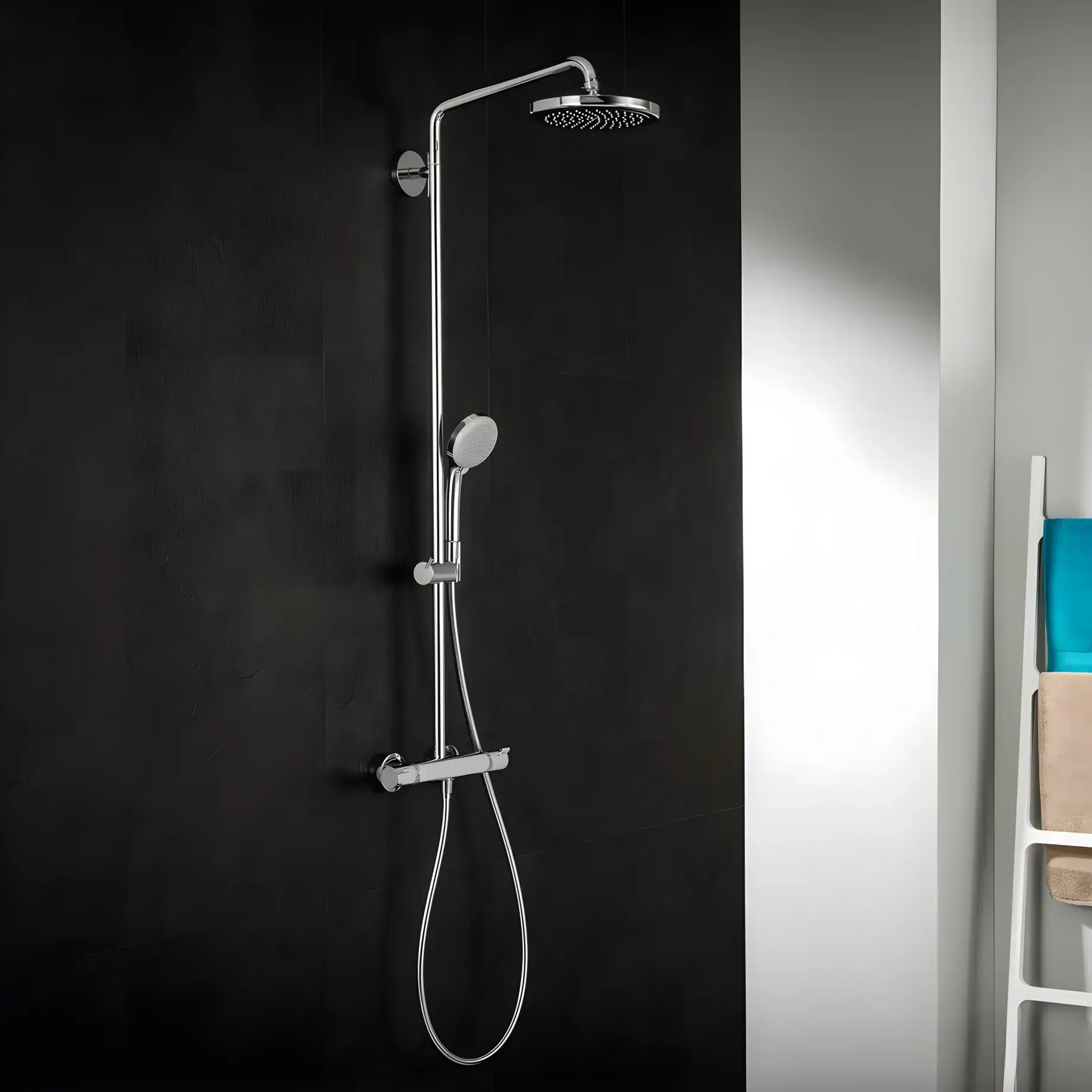 Душова система з термостатом Croma Hansgrohe 27188000 — вид спереду
